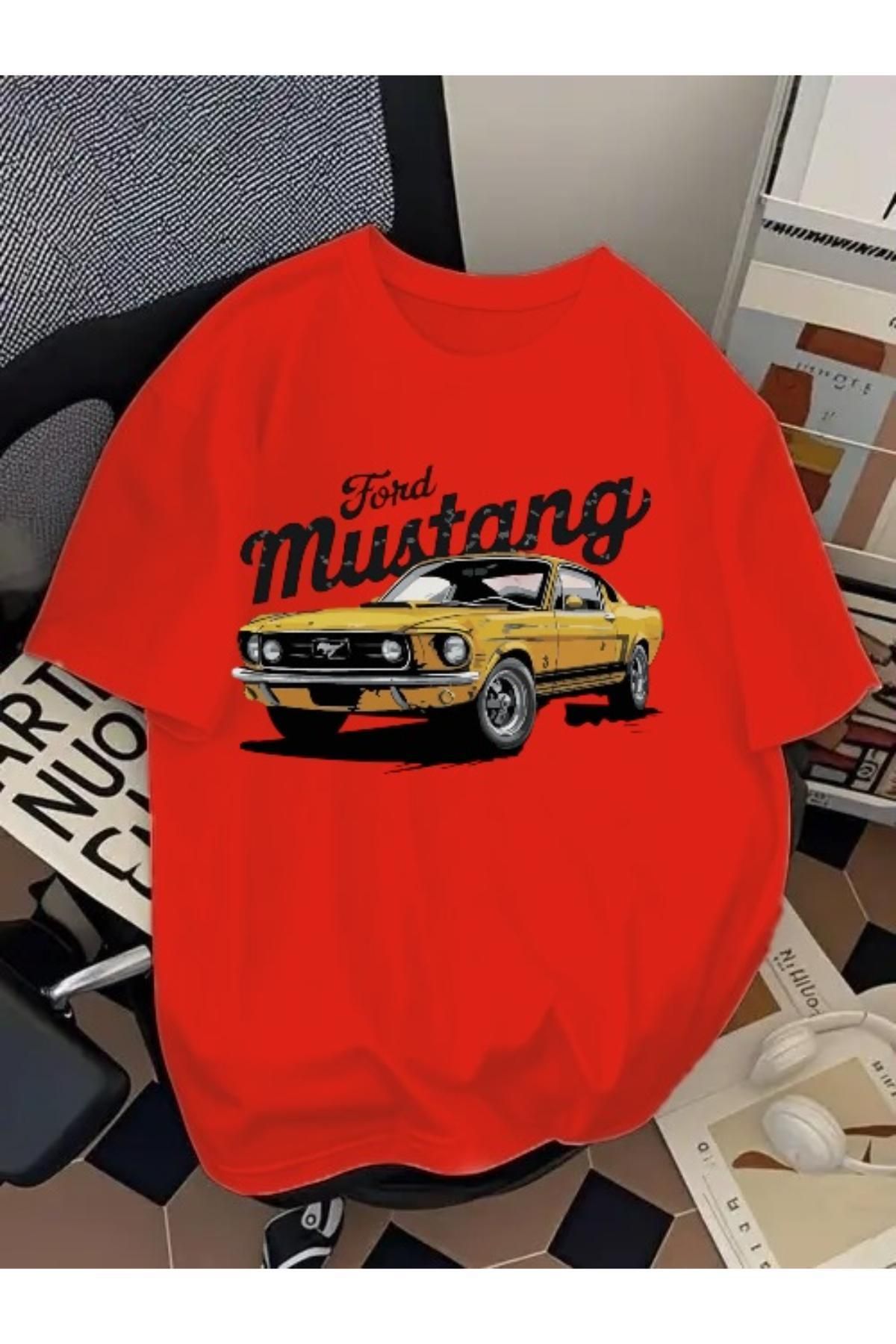 EQİ Mustang Baskılı Oversize T-Shirt
