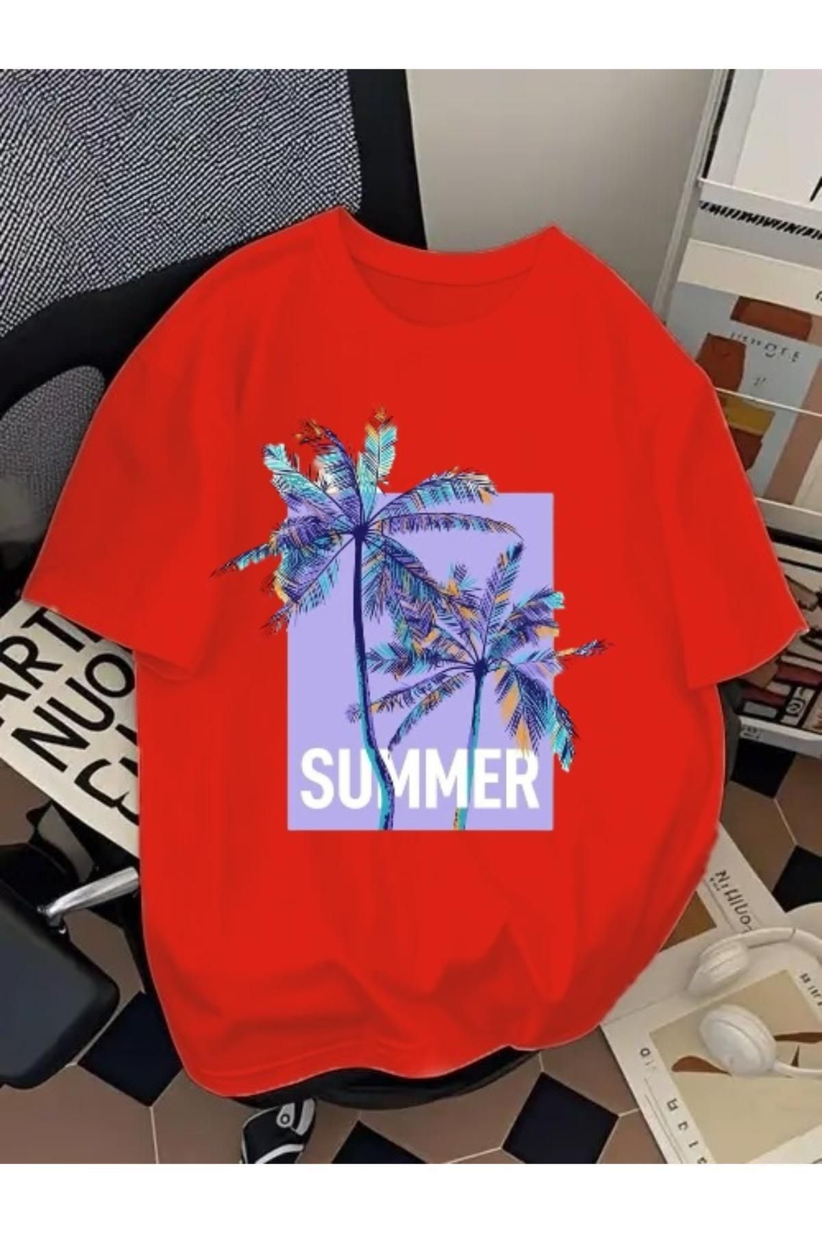 EQİ Summer Baskılı Oversize T-Shirt