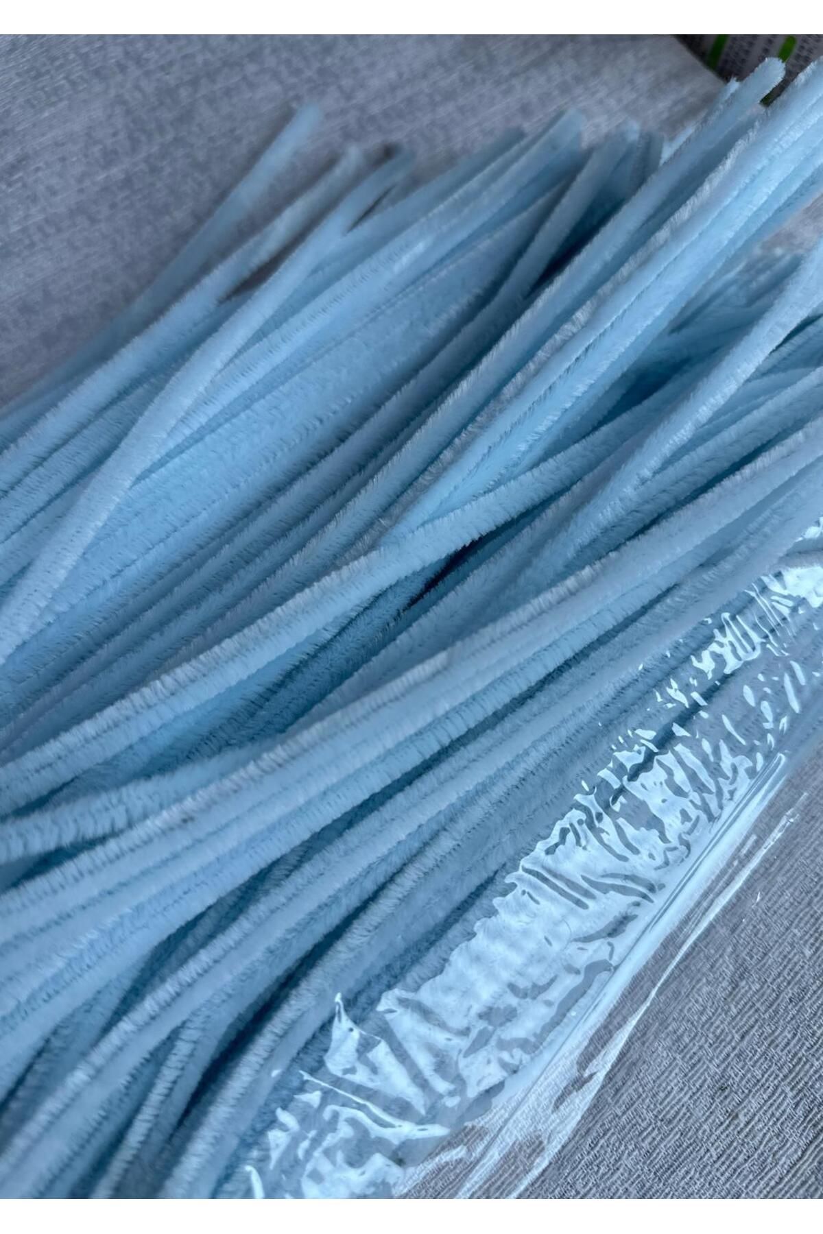 KARAASLAN 50'li Baby Mavi Şönil Çubuk 30 CM | Çiçek Yapımı, Hobi Malzemesi, El İşi,Süsleme, Parti