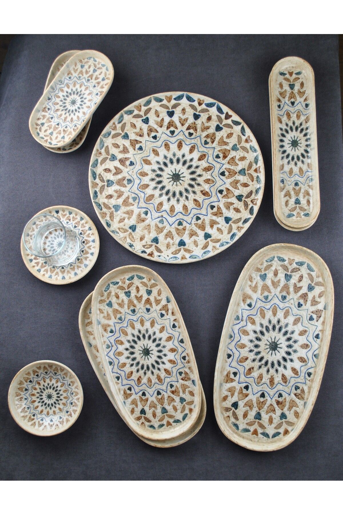 Qualitev 29 Parça Porselen Kahvaltı Takımı 6 Kişilik Kahvaltılık Servis Seti-Ephesus