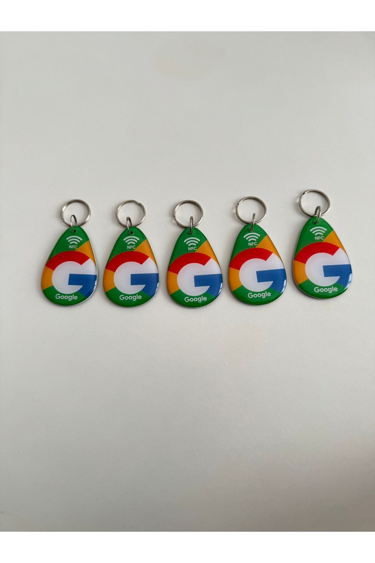 aktap 5 adet nfc google yorum ve puan verme anahtarığı * nfc google anahtarlık
