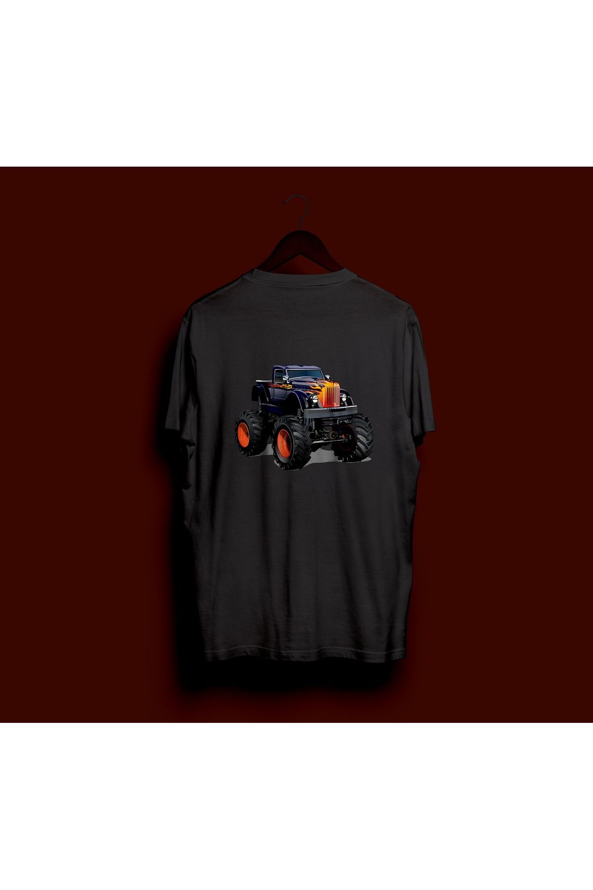 MODA KISA KOLLU REGULAR KALIP OFF-ROAD (Big Foot) SIRT DESENLİ T-SHIRT