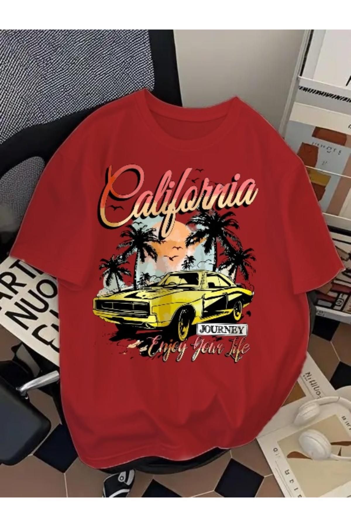EQİ California Baskılı Oversize T-Shirt