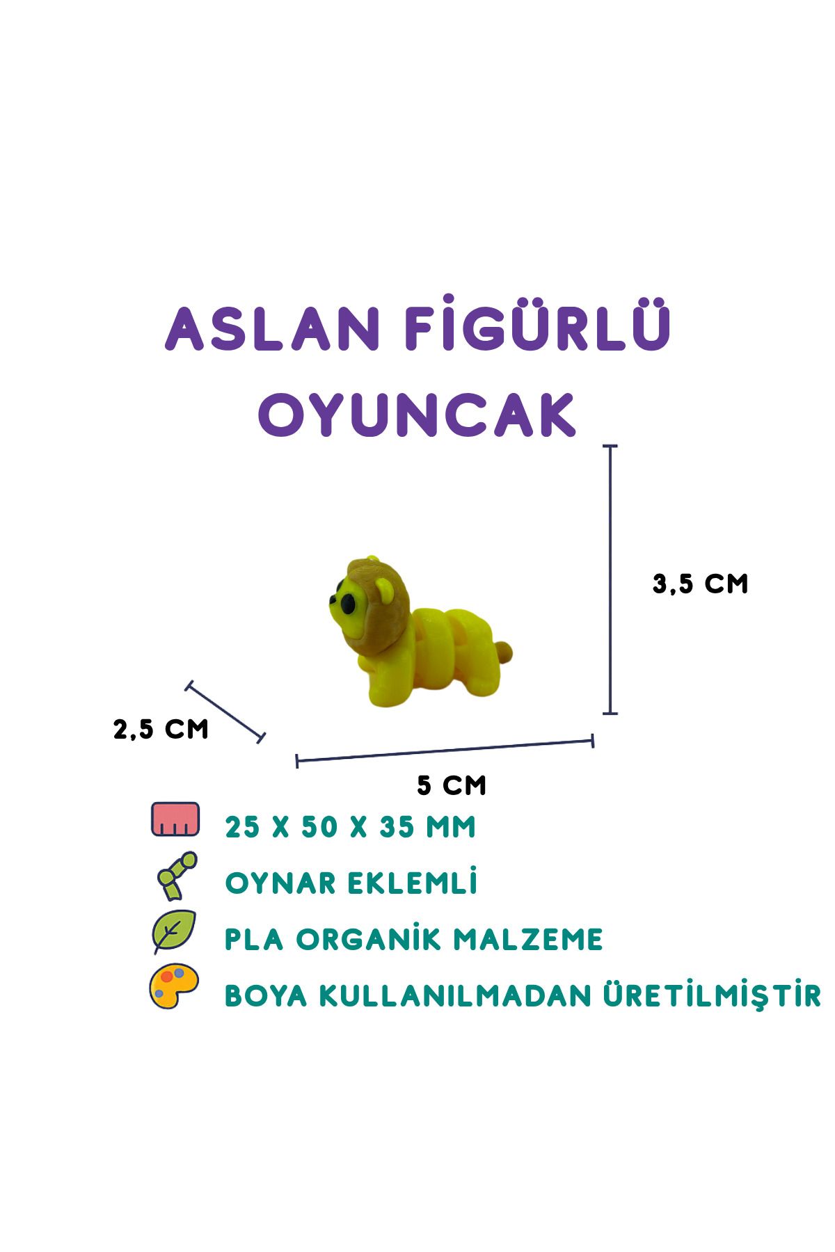 Totilina Aslan Figür - 3D Vahşi Hayvan Oyuncak
