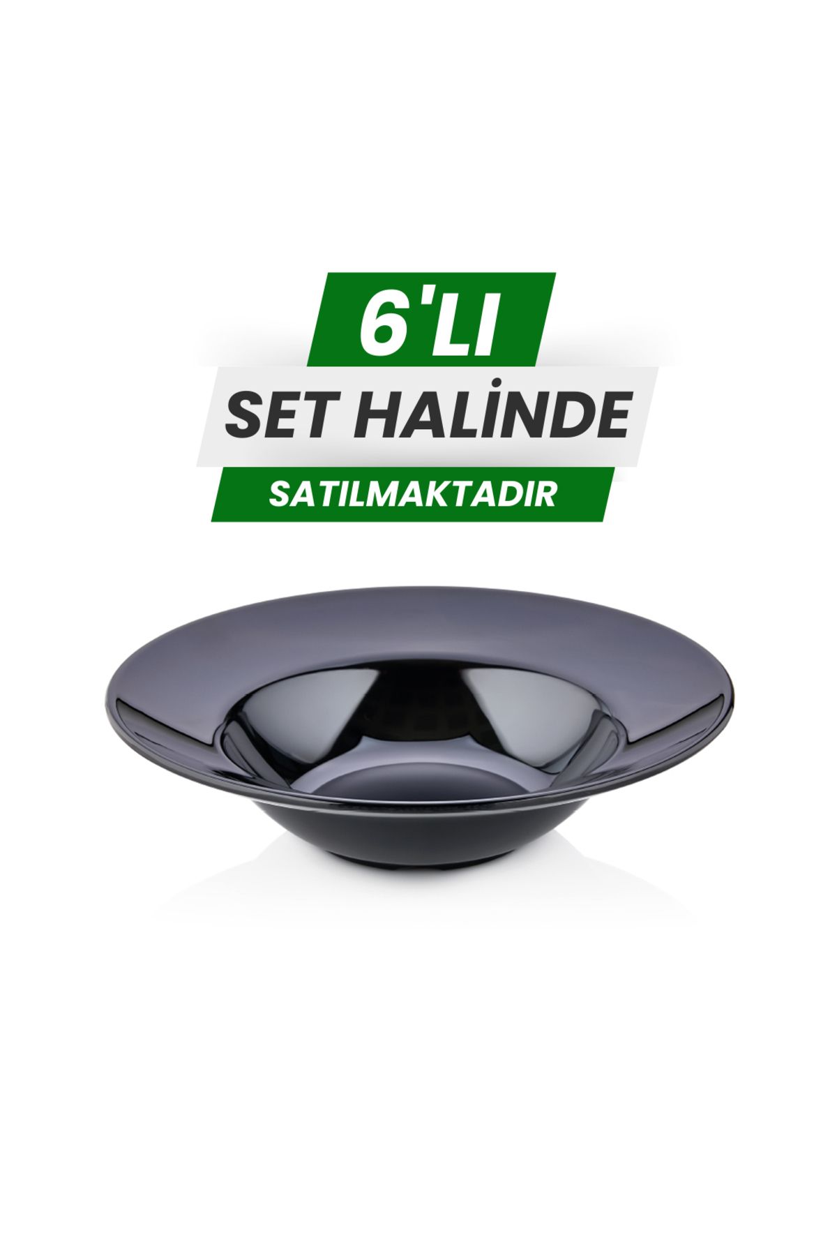 Alezy 169 Göreme Melamin Termostar Makarna Tabak 25 cm Siyah