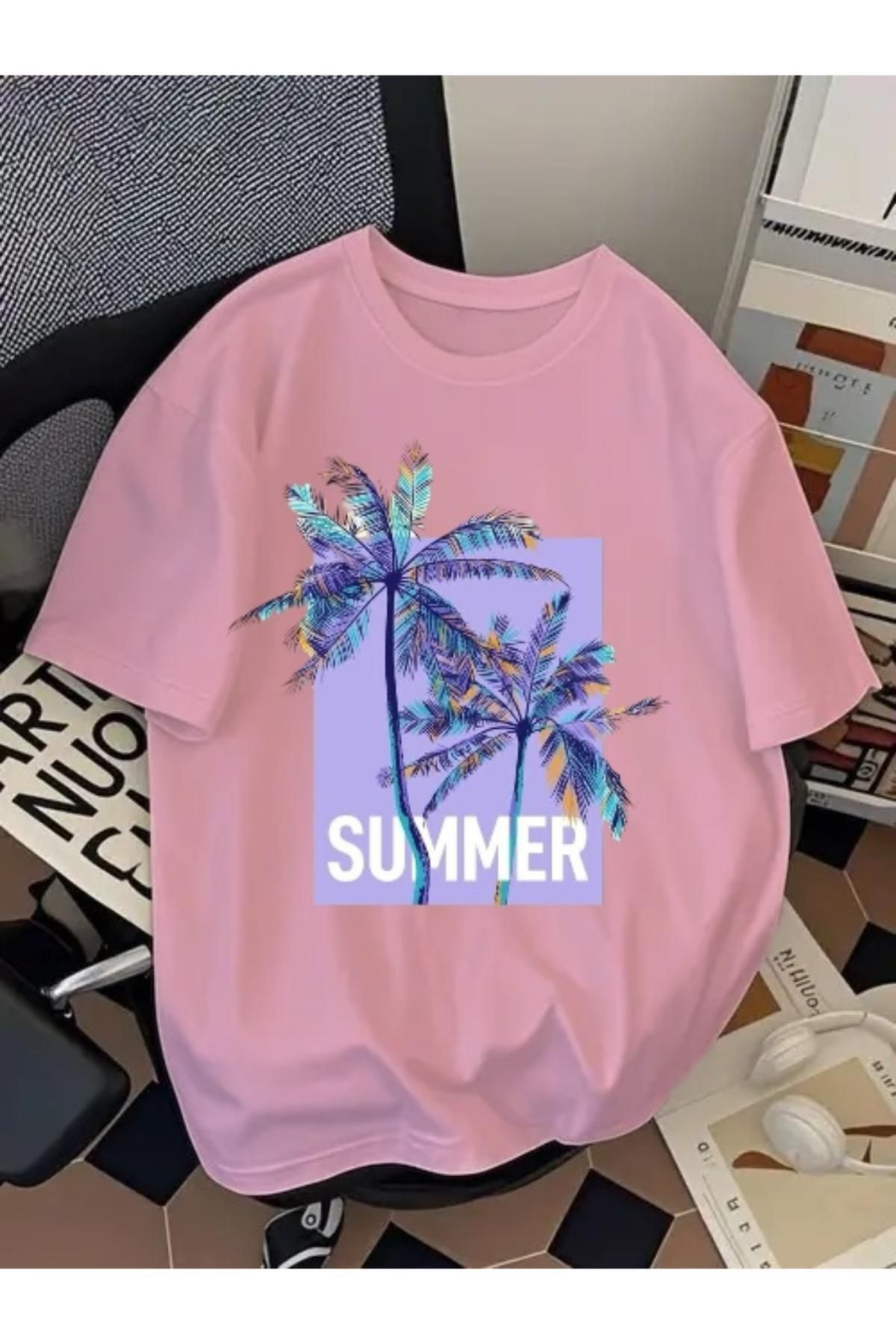 EQİ Summer Baskılı Oversize T-Shirt