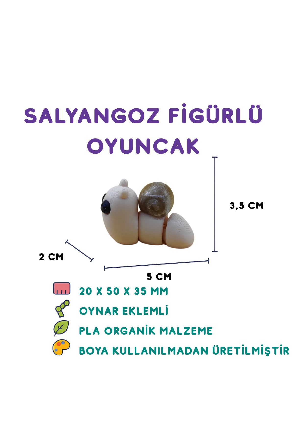 Totilina Salyangoz Figür - 3D Mini Doğa Oyuncağı