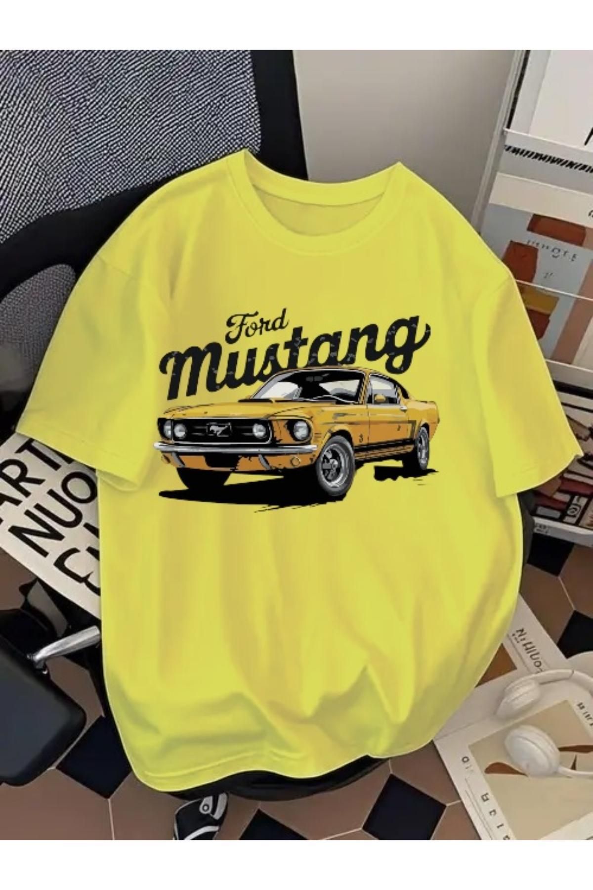 EQİ Mustang Baskılı Oversize T-Shirt