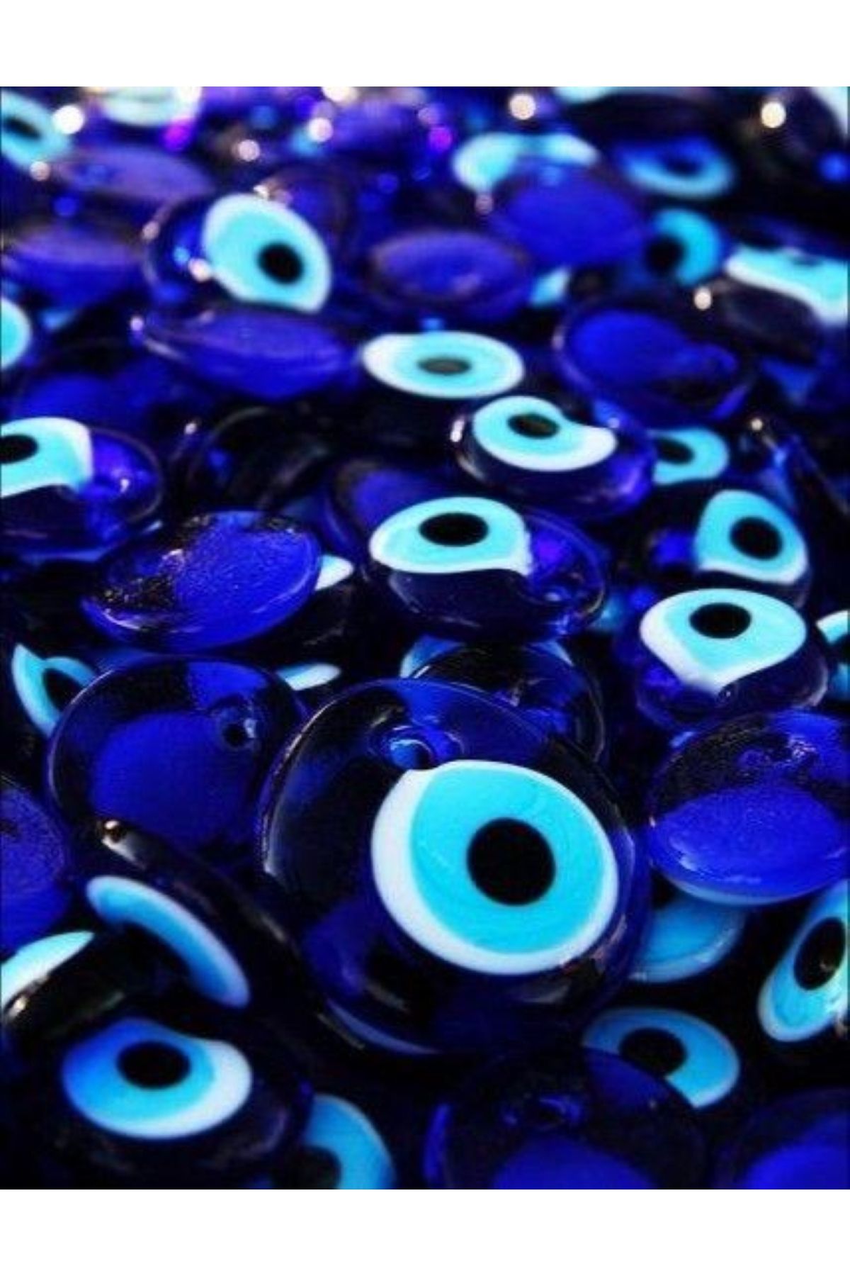 Arsglass 25 Adet 4 Cm Delikli Cam Nazar Boncuğu. Ağaç Süsleme Dekoratif Nazar