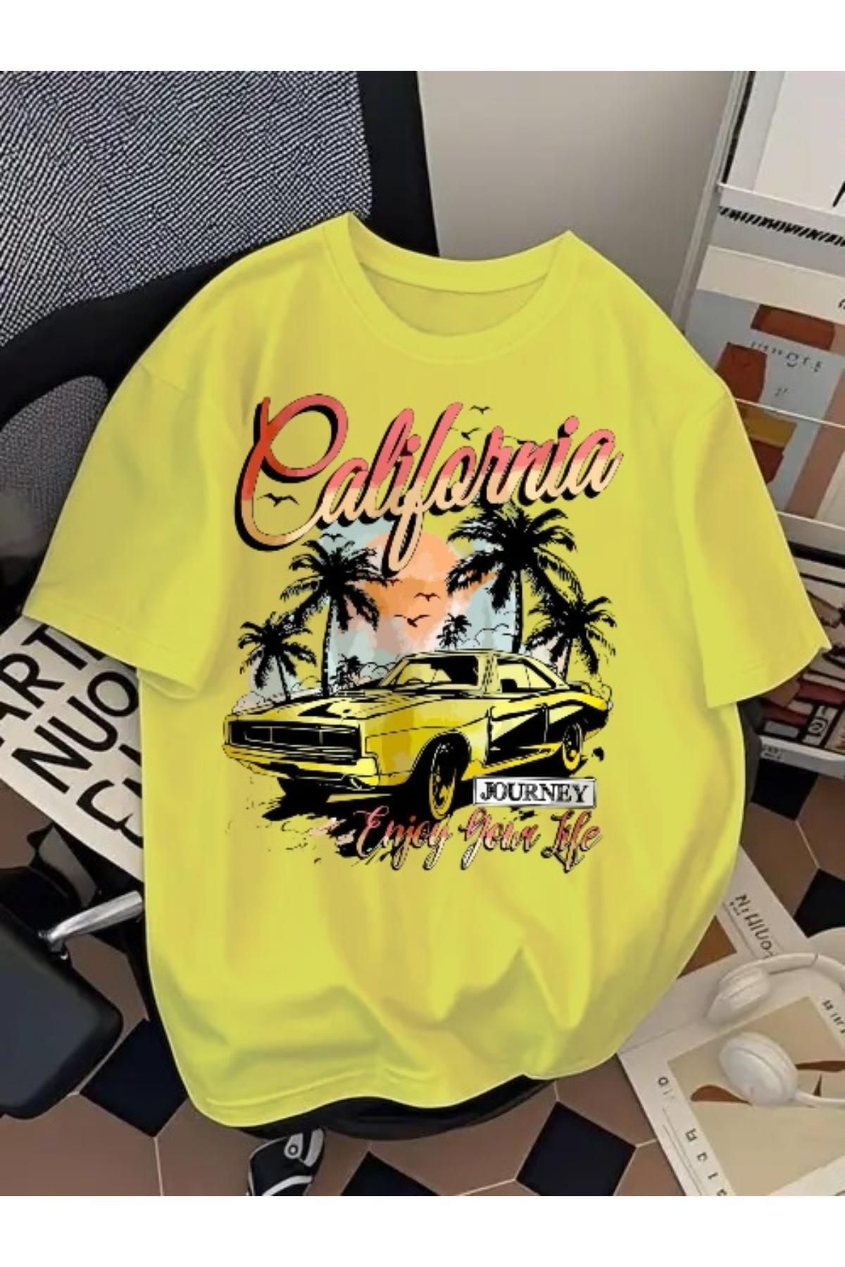 EQİ California Baskılı Oversize T-Shirt
