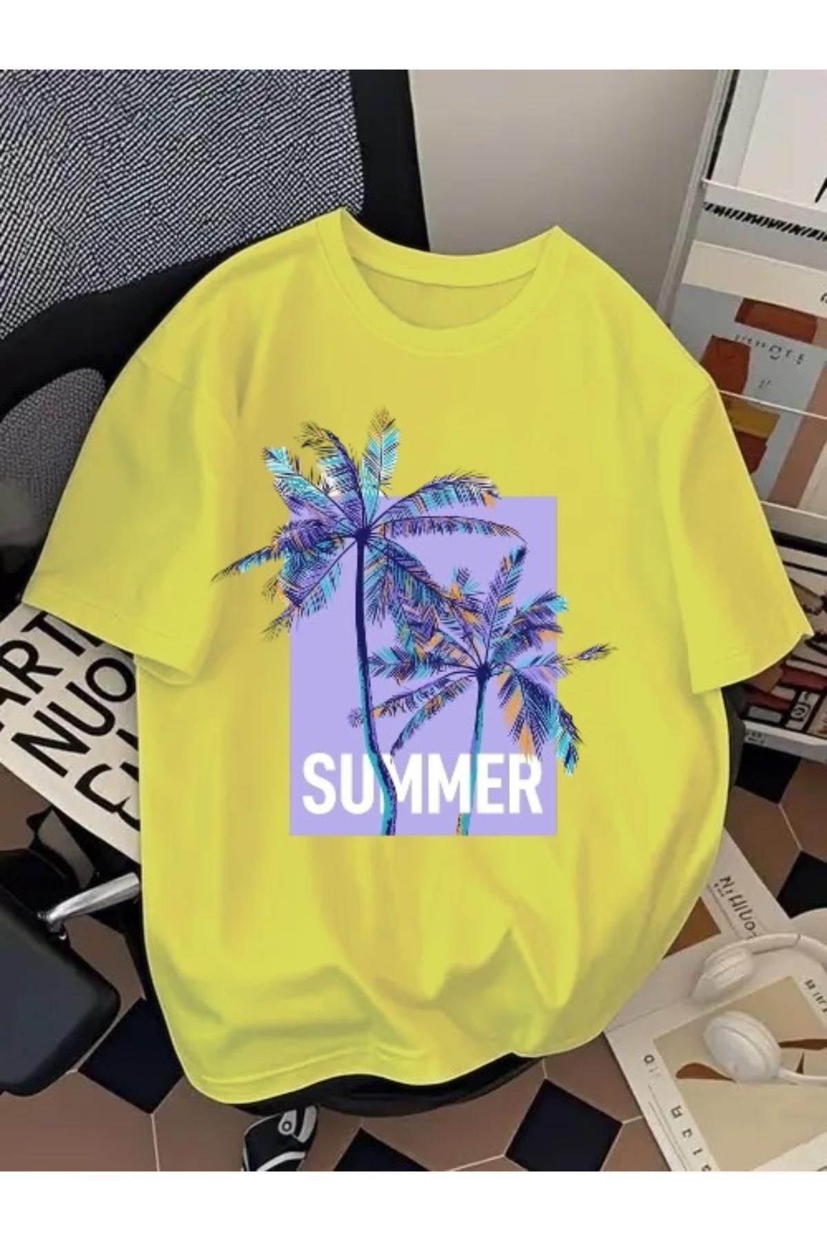 EQİ Summer Baskılı Oversize T-Shirt