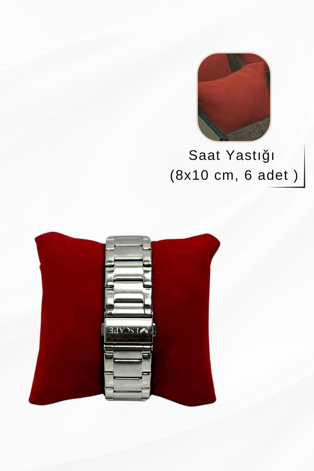 Yaman Hediyelik Saat Yastığı, Saat Kutusu Yastığı Kırmızı Süet ( 8x10 Cm )