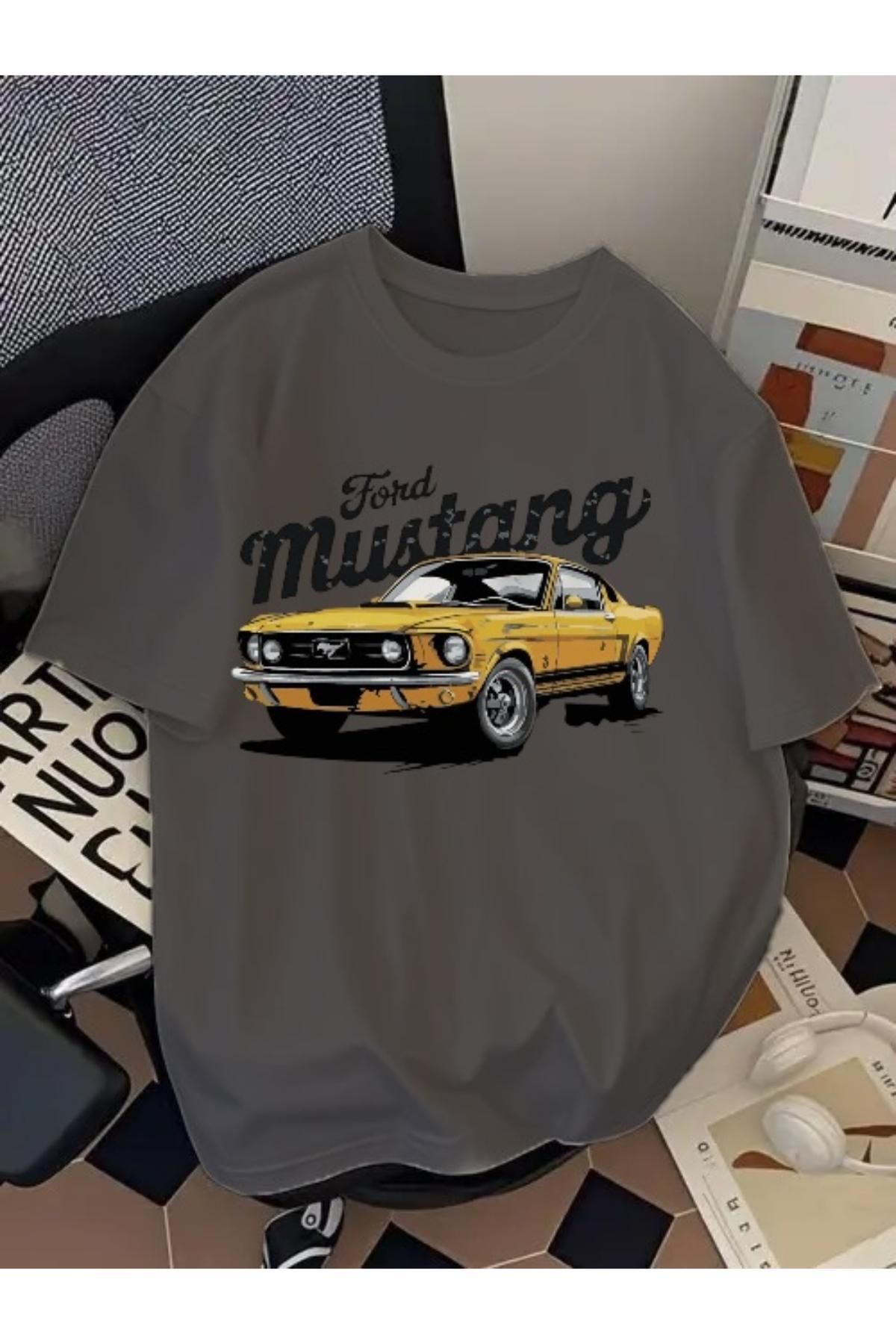 EQİ Mustang Baskılı Oversize T-Shirt