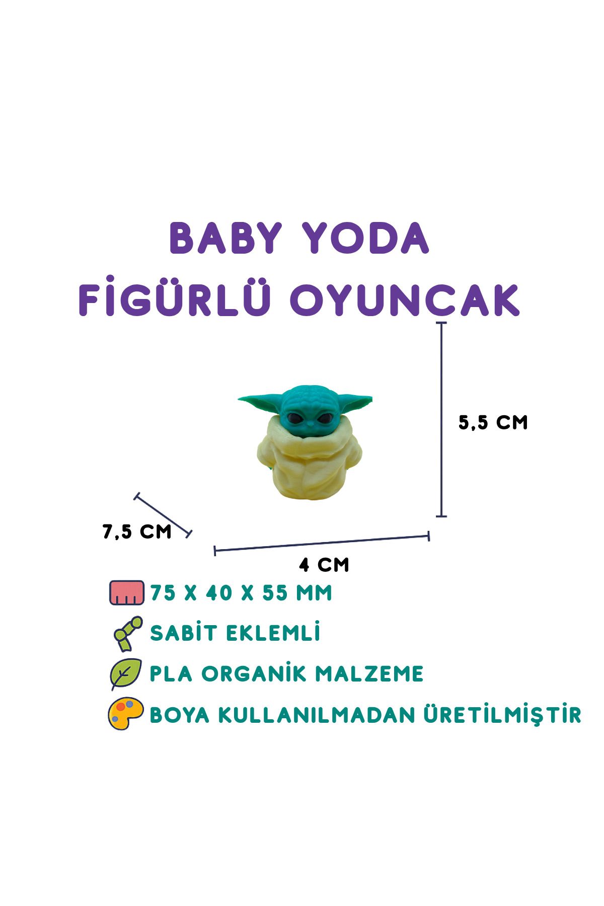 Totilina Baby Yoda Figür - 3D Mini Figür