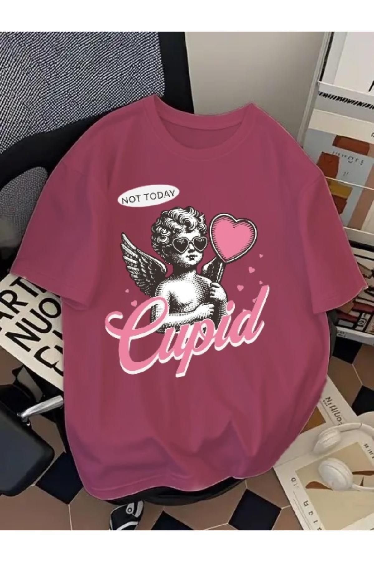 EQİ Not Today Melek Baskılı Oversize T-Shirt