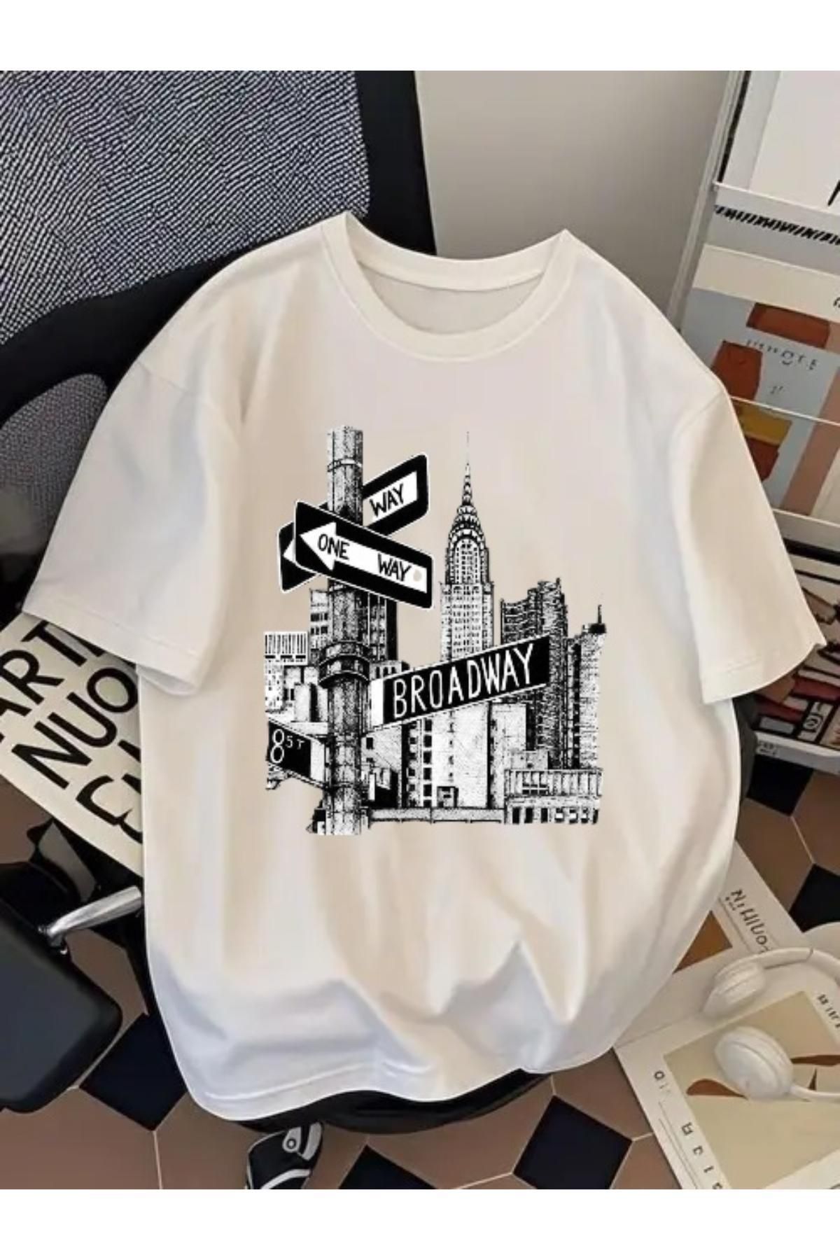 EQİ New York City Baskılı Oversize T-Shirt