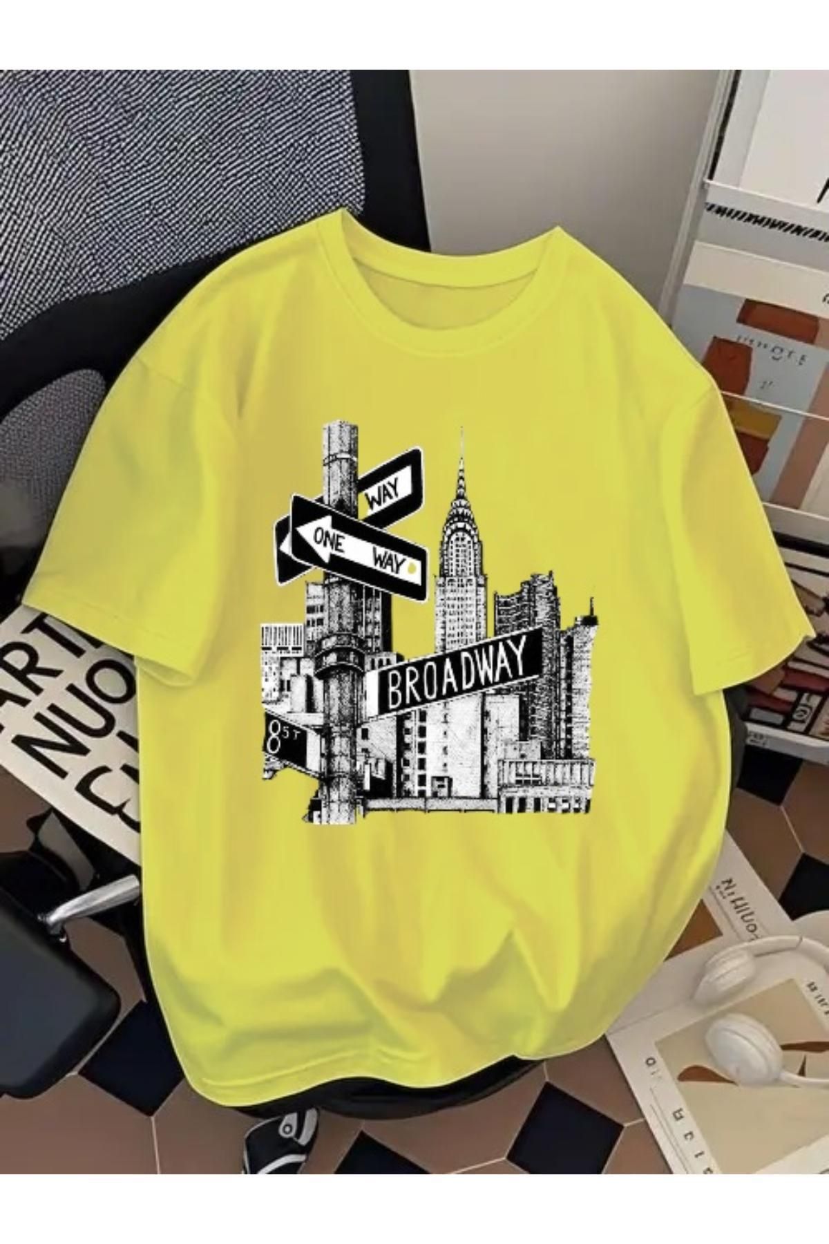 EQİ New York City Baskılı Oversize T-Shirt