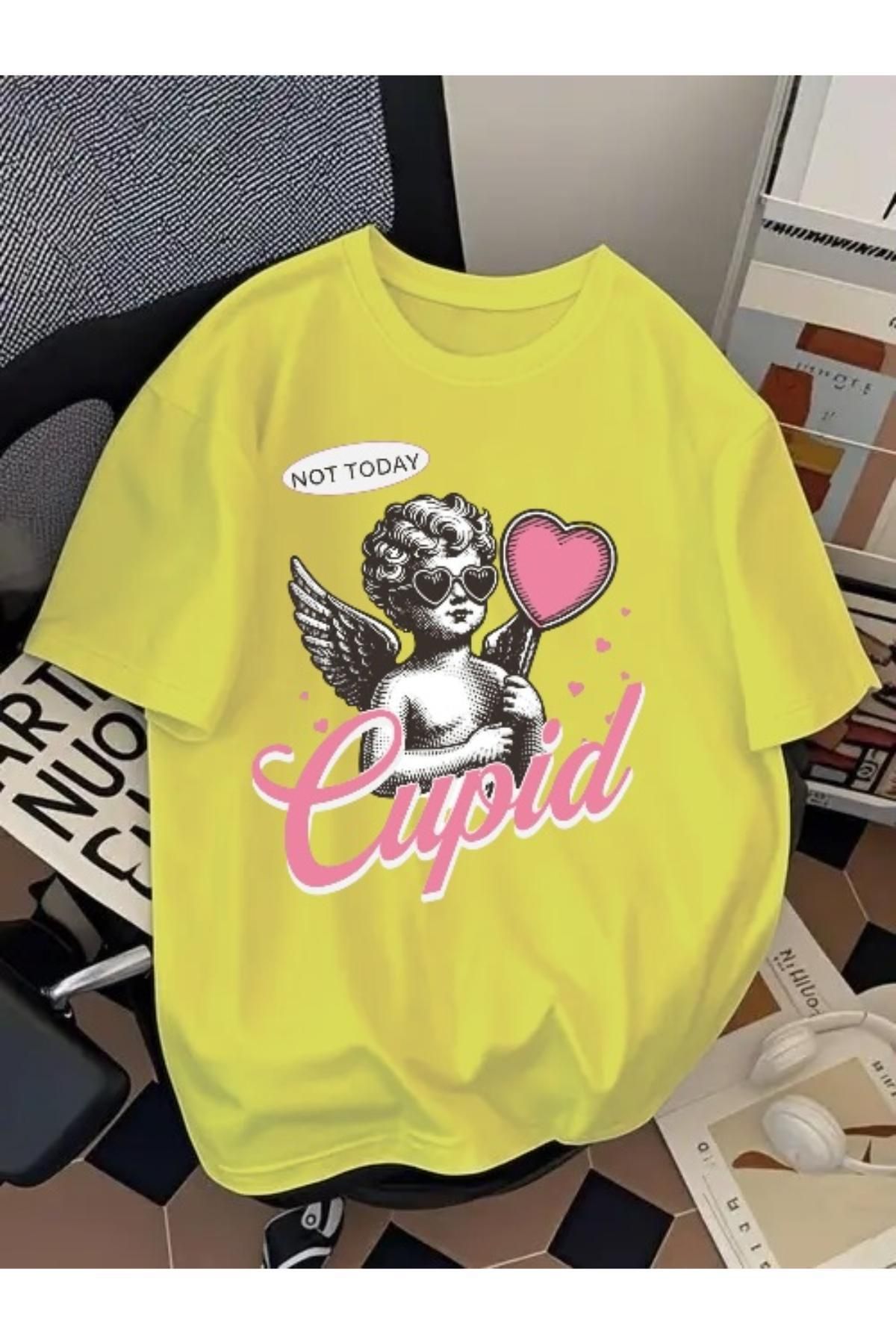 EQİ Not Today Melek Baskılı Oversize T-Shirt
