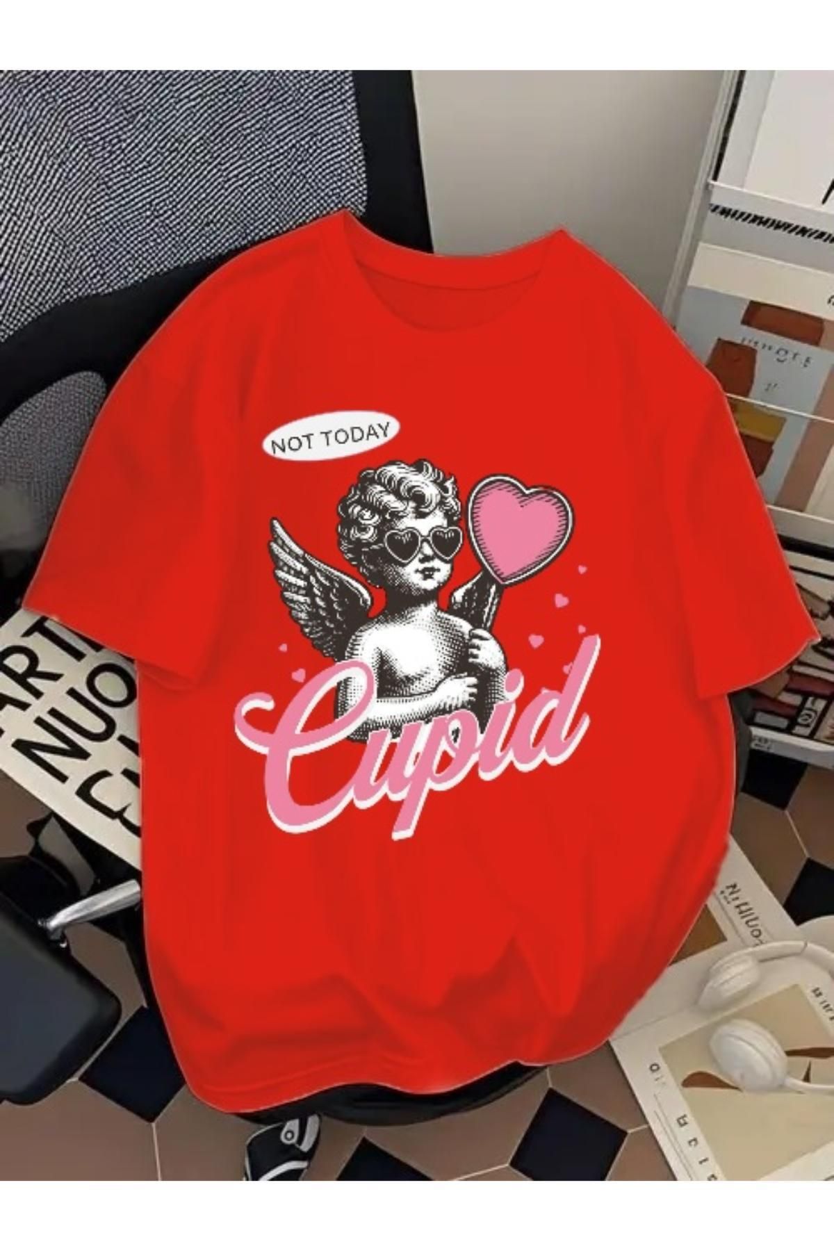 EQİ Not Today Melek Baskılı Oversize T-Shirt