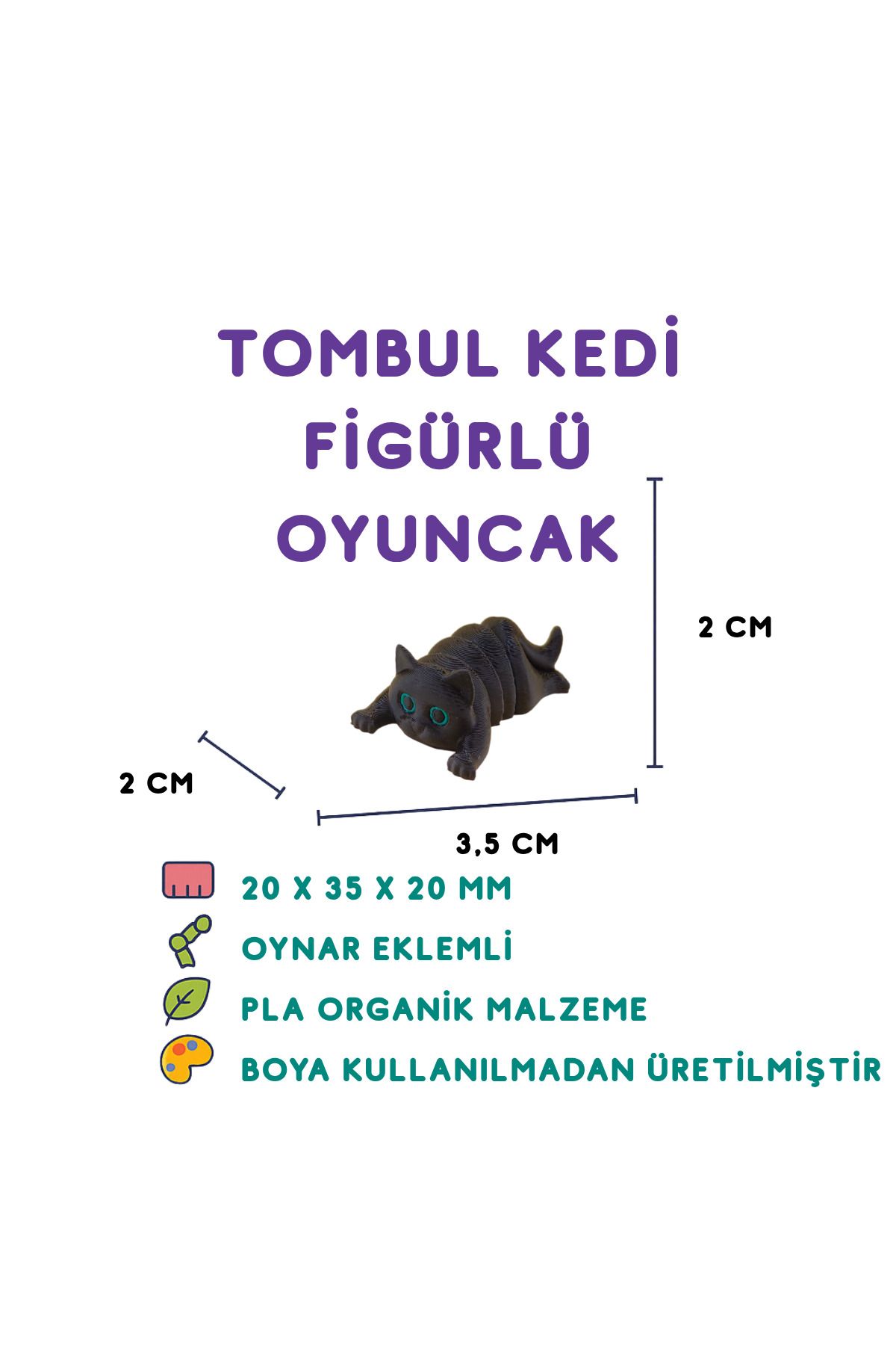 Totilina Tombul Kedi Figür - 3D Sevimli Hayvan Oyuncak