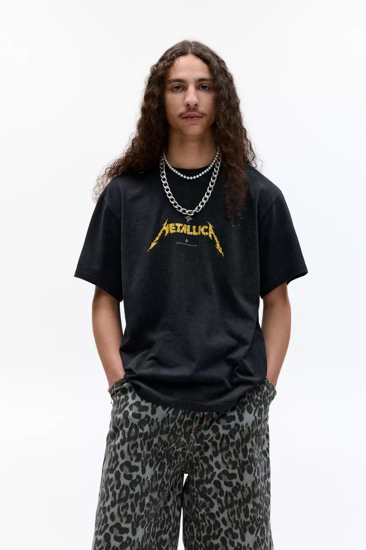 Koklonmoda Unisex Metalica Baskılı Oversize T-Shirt