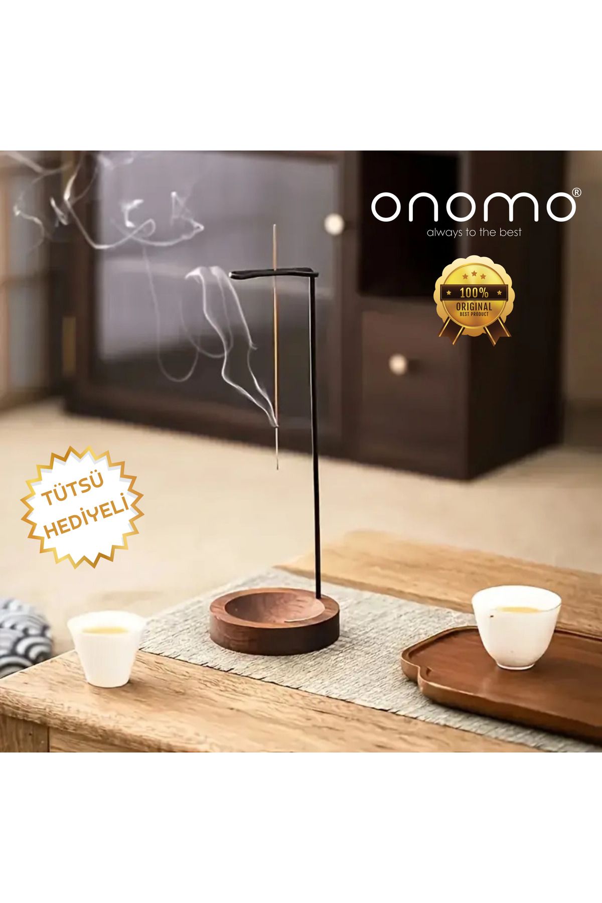 Onomo Tütsü Standı, Ahşap Tütsülük Tutucu, Meditasyon