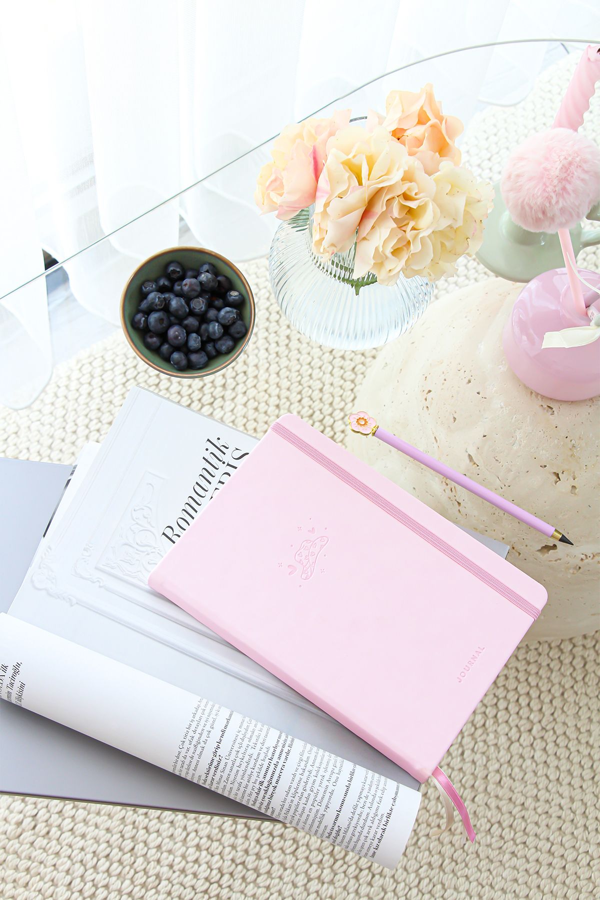 PAPERORA A5 Bullet Journal Noktalı Defter 140 gr. 80 Yaprak Cotton Candy