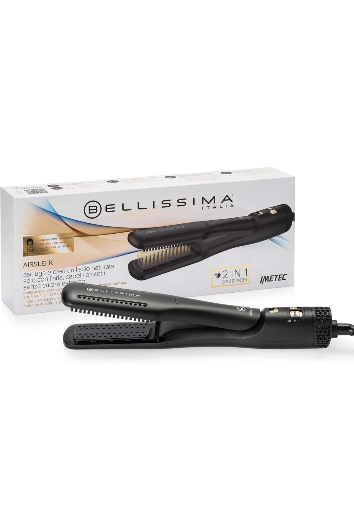 Bellissima Airsleek 2’si 1 Arada Saç Düzleştirici ve Fön Makinesi
