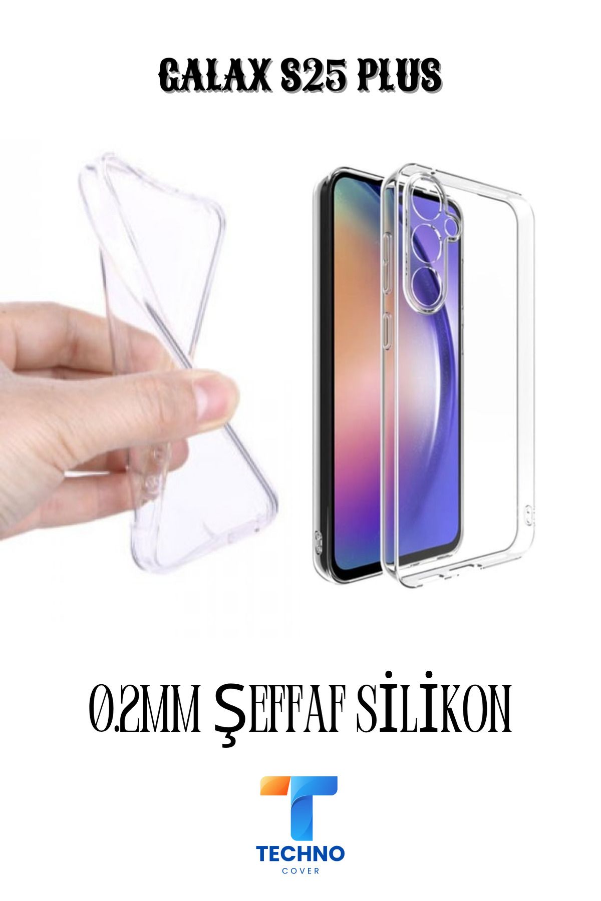 foxpower Samsung S25 Plus Nano Ekran Koruyucu ve Şeffaf Kılıf 2li Avantajlı Paket
