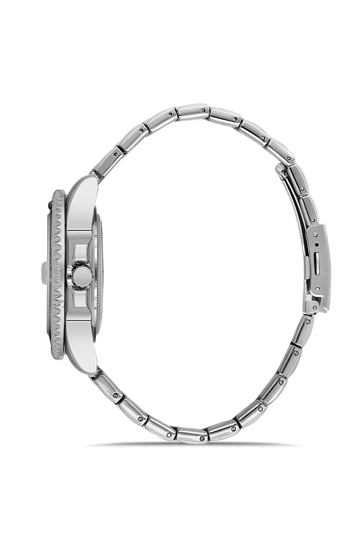Polo Air-Rotating Case with Lens Calendar Men's Wrist Watch Silver Color Pl-0989E4X 3