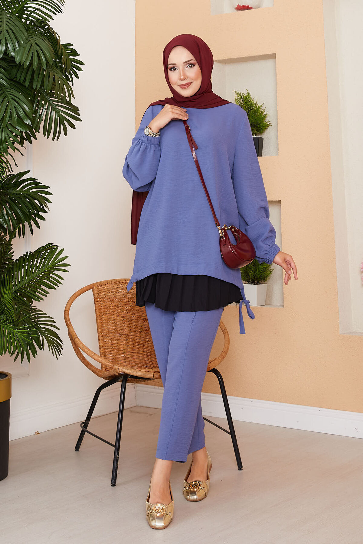 EBRUTESETTÜR Beli Lastikli Piliseli İçlik