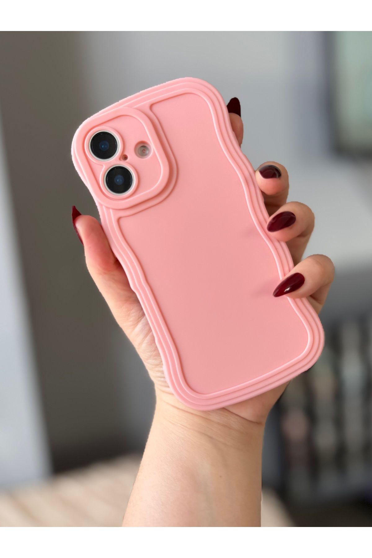 MirazTasarim IPHONE 16 DÜZ PUDRA RENK KILIF
