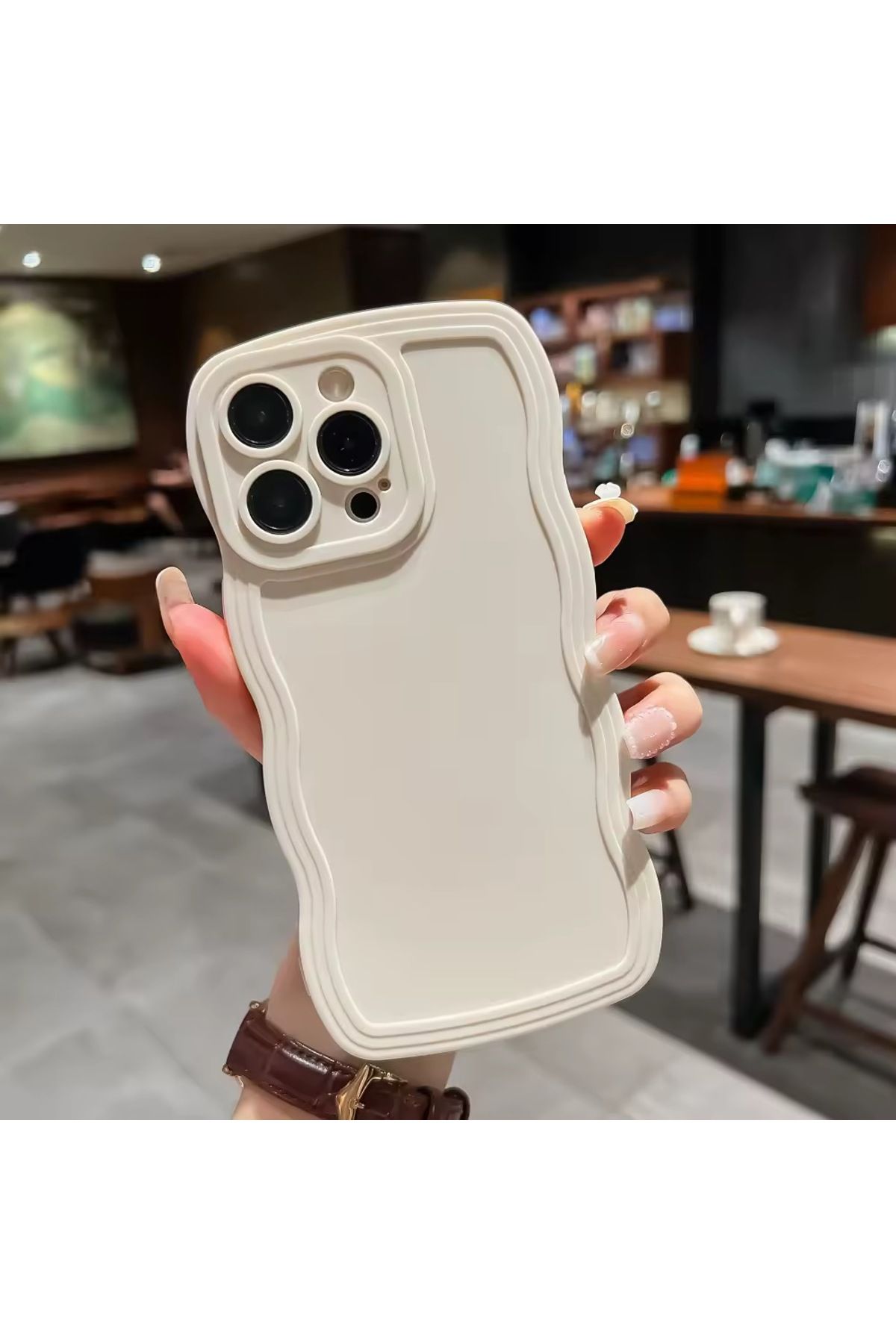 MirazTasarim IPHONE 16 PRO MAX DÜZ EKRU RENK KILIF