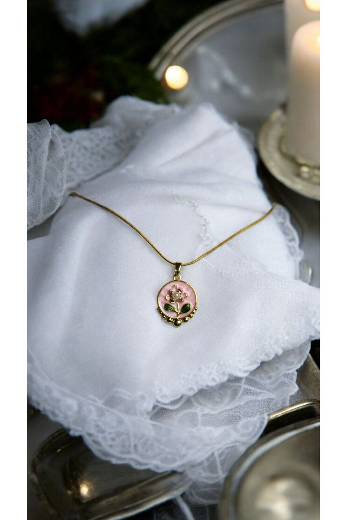 MIRADA JEWELRY Vintage Sanat Kolye Serisi: Pearl Blossom