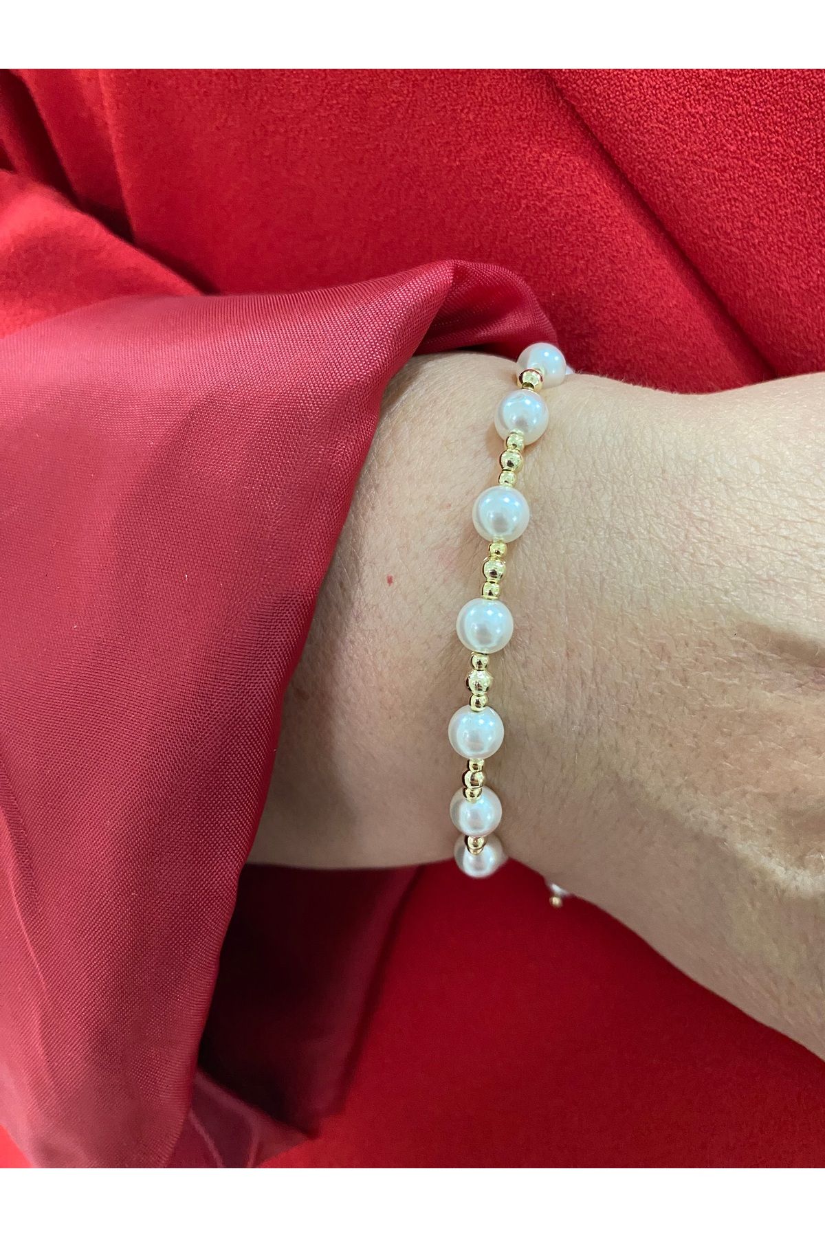 Passionis Jewelry İNCİ MODEL AYARLANABİLİR GOLD BİLEKLİK