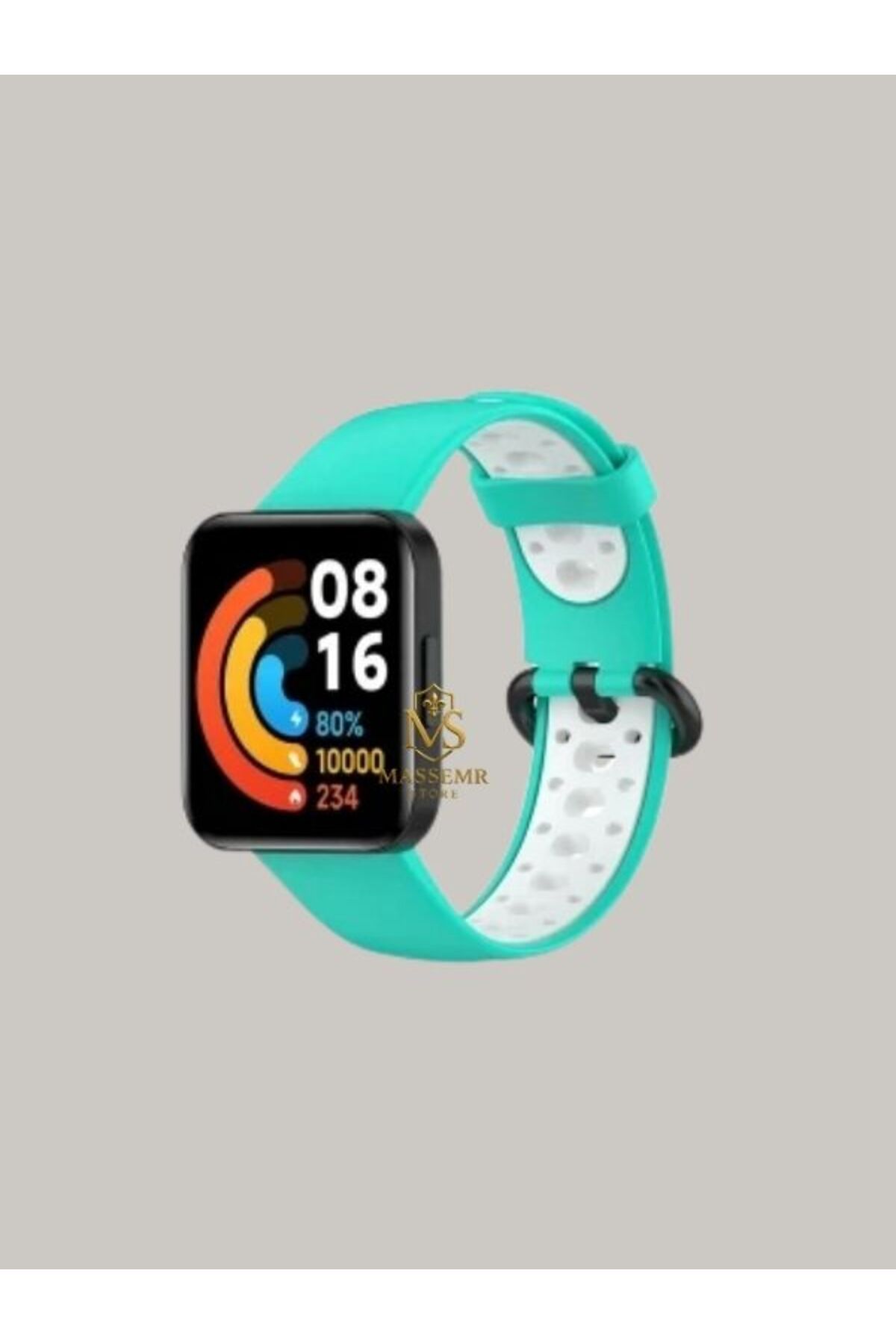 Massemr Redmi Watch 2 Uyumlu Spor Delikli Silikon Kordon – Nefes Alabilen Ayarlanabilir Kayış