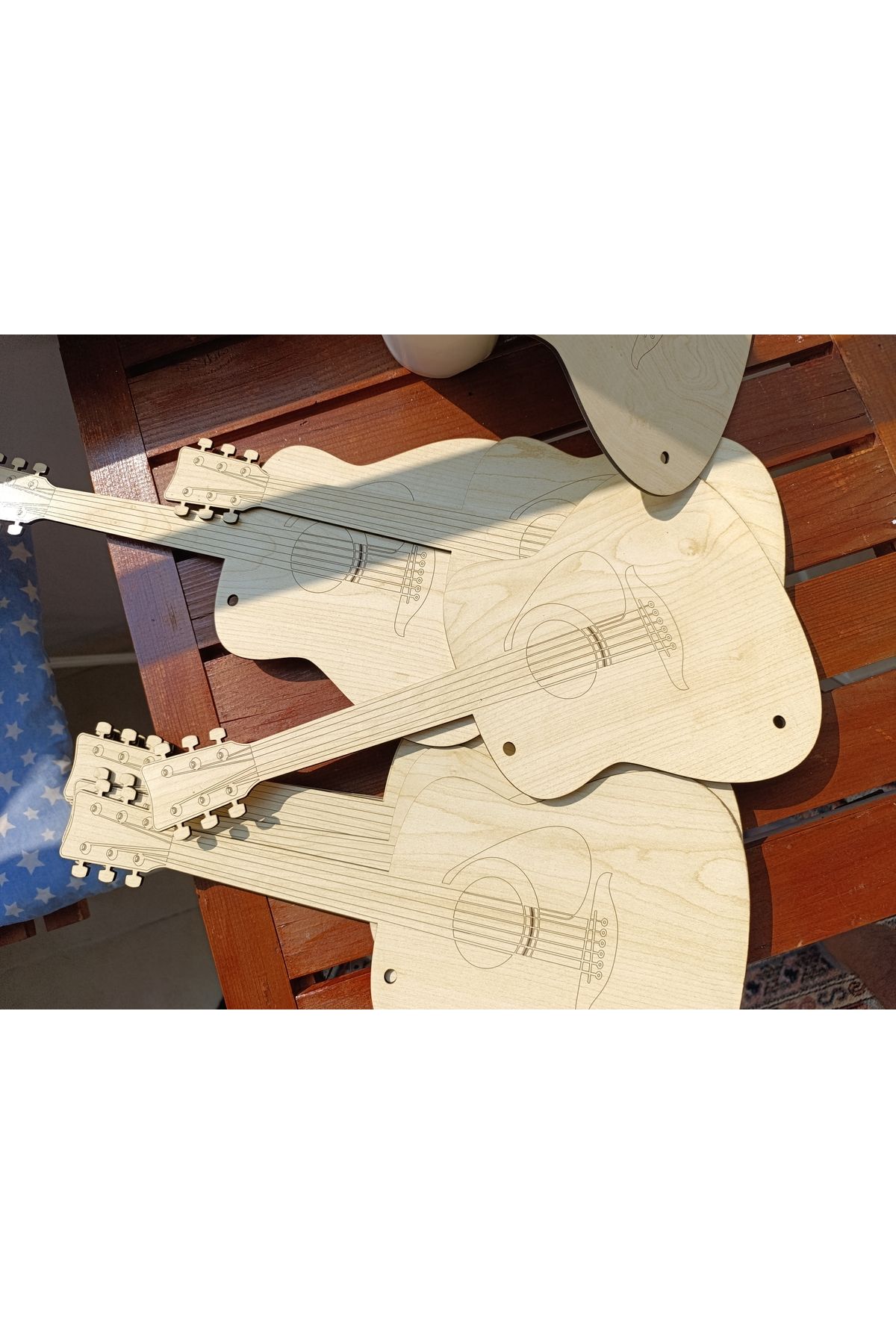 Murat Lazer Etkinliklere Özel Ahşap Mdf Gitar