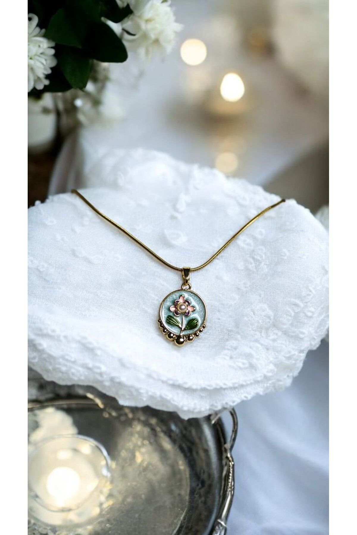 MIRADA JEWELRY Vintage Sanat Kolye Serisi: Pearl Blossom