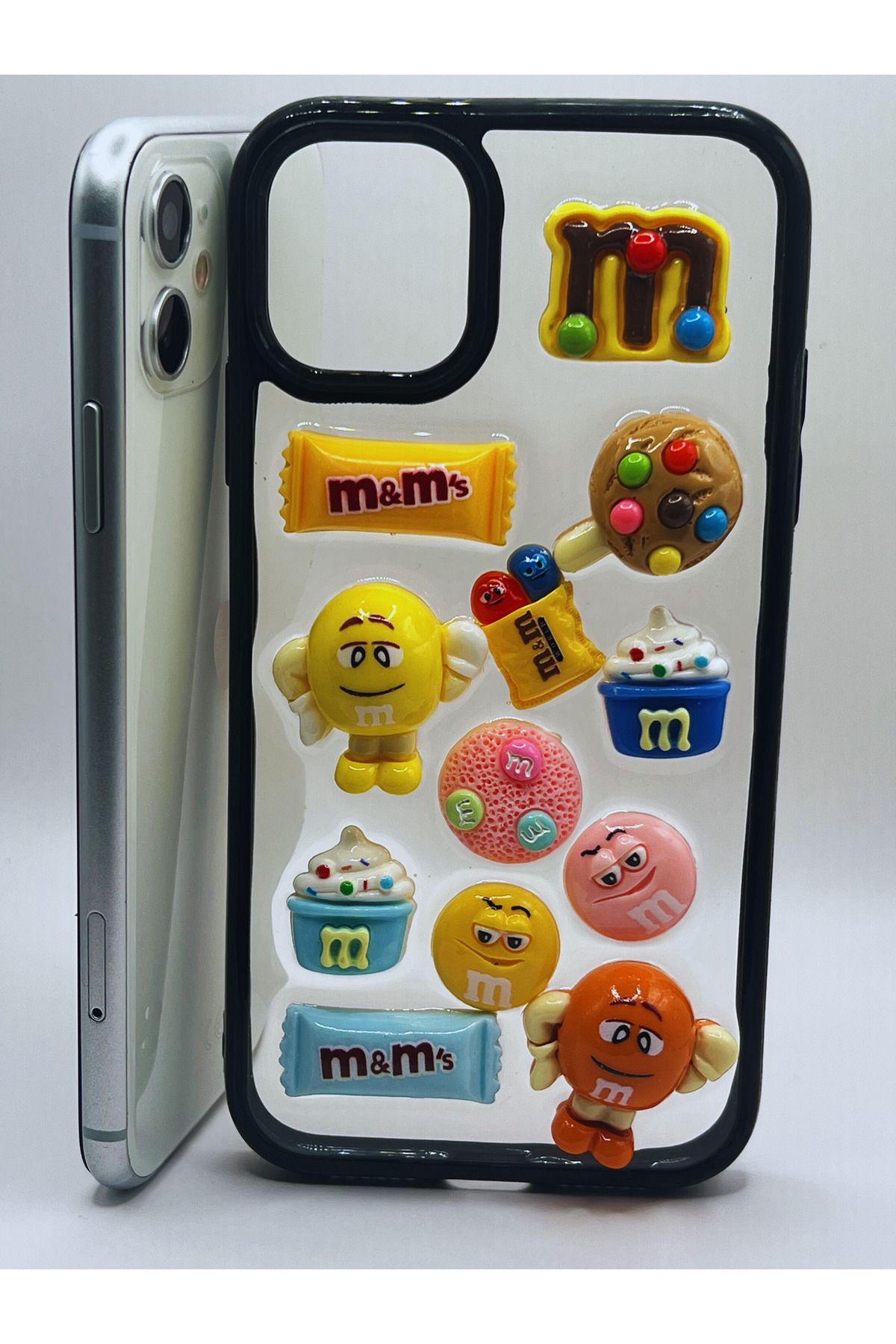 EDELFU iPhone 11 Sevimli Kabartmalı 3D Tasarım Kapak Yanları Yumuşak Dayanıklı Arkası Kabartmalı Kılıf