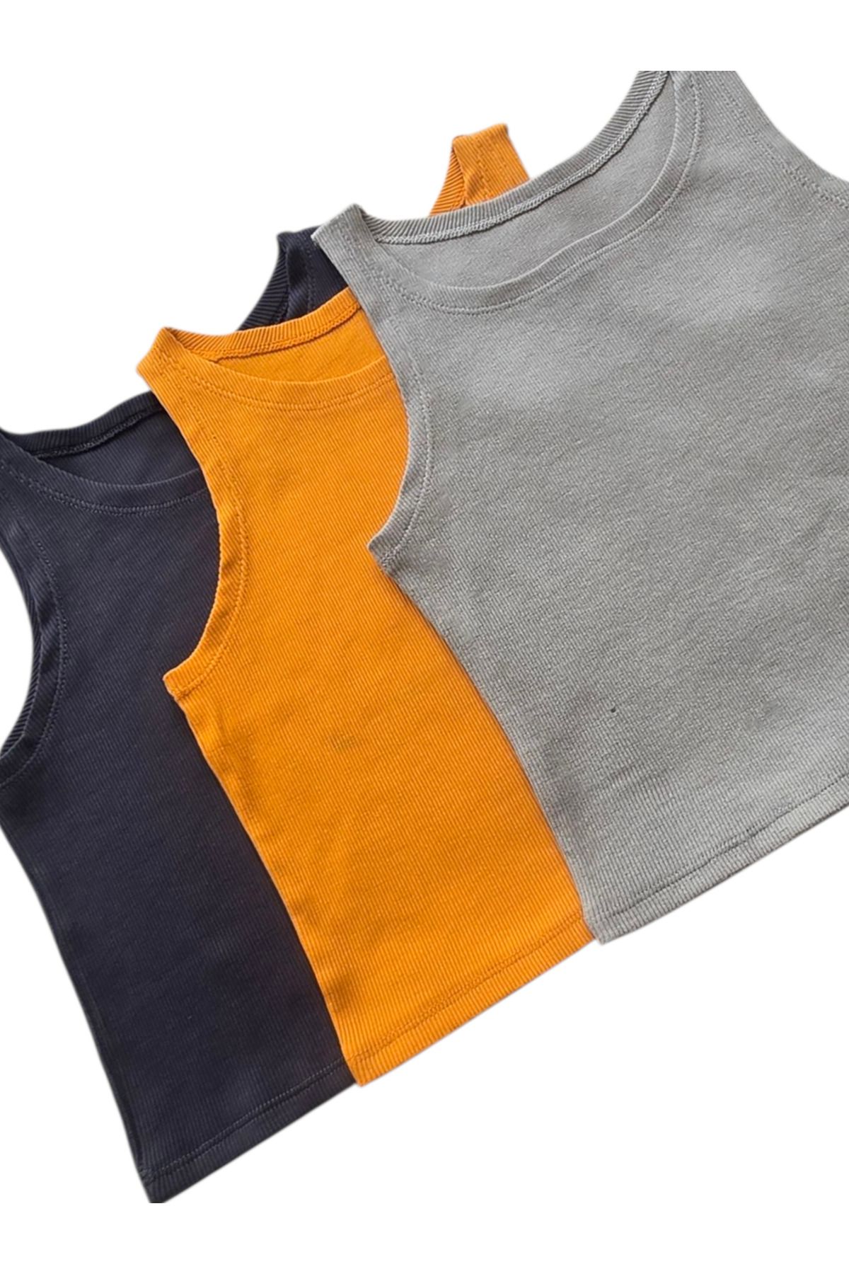 NRM MODA Kadın Kaşkorse Kumaş Geniş Askılı Crop Bluz