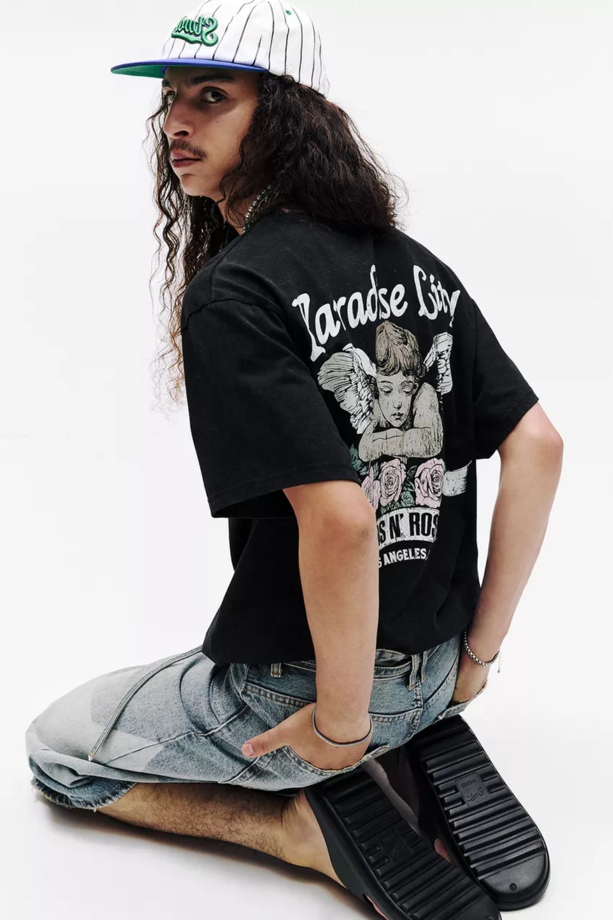 Koklonmoda Unisex Paradise City Baskılı Oversize T-Shirt