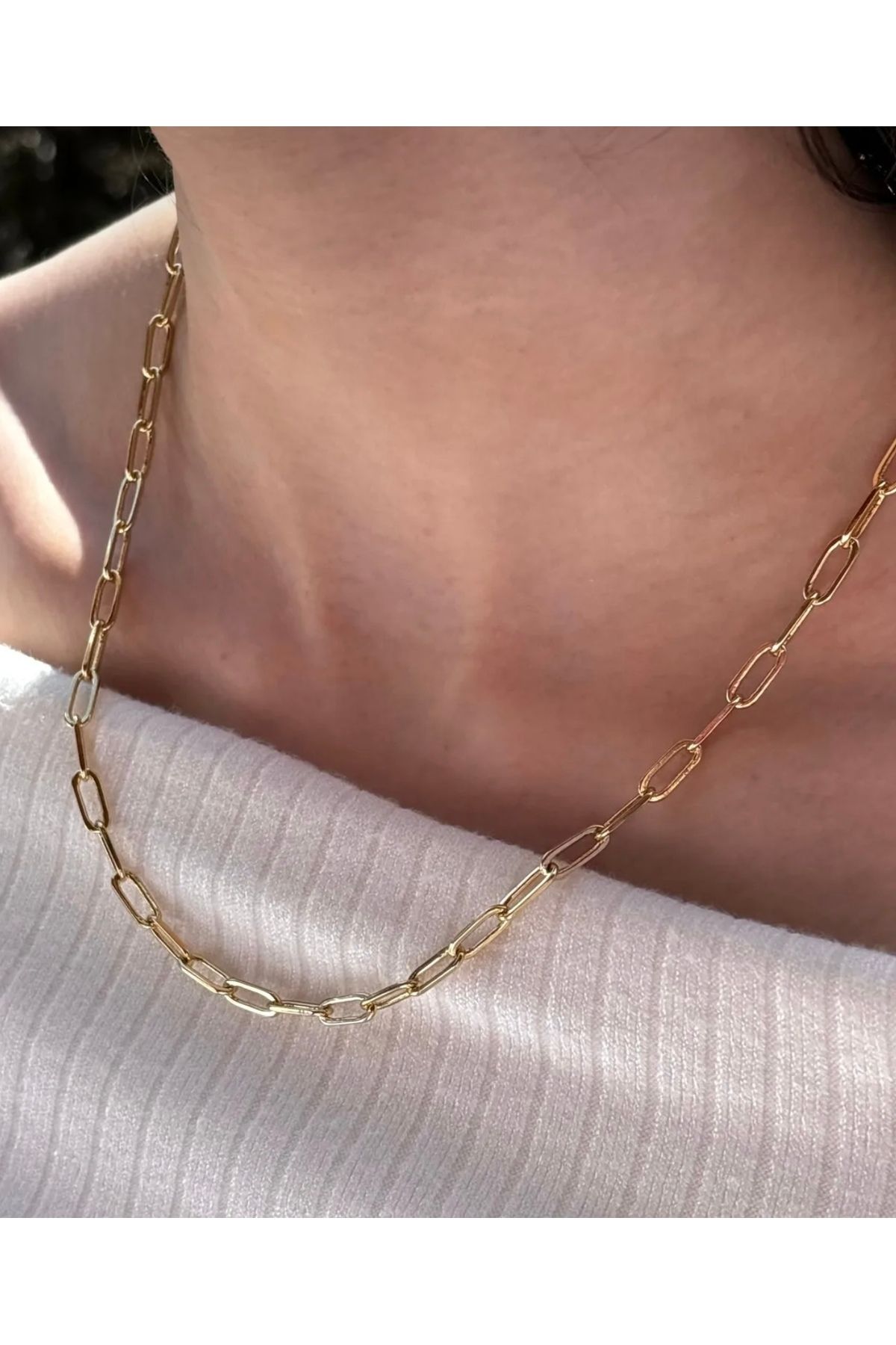 soleah Gold Ataç Model Çelik Kolye 45cm