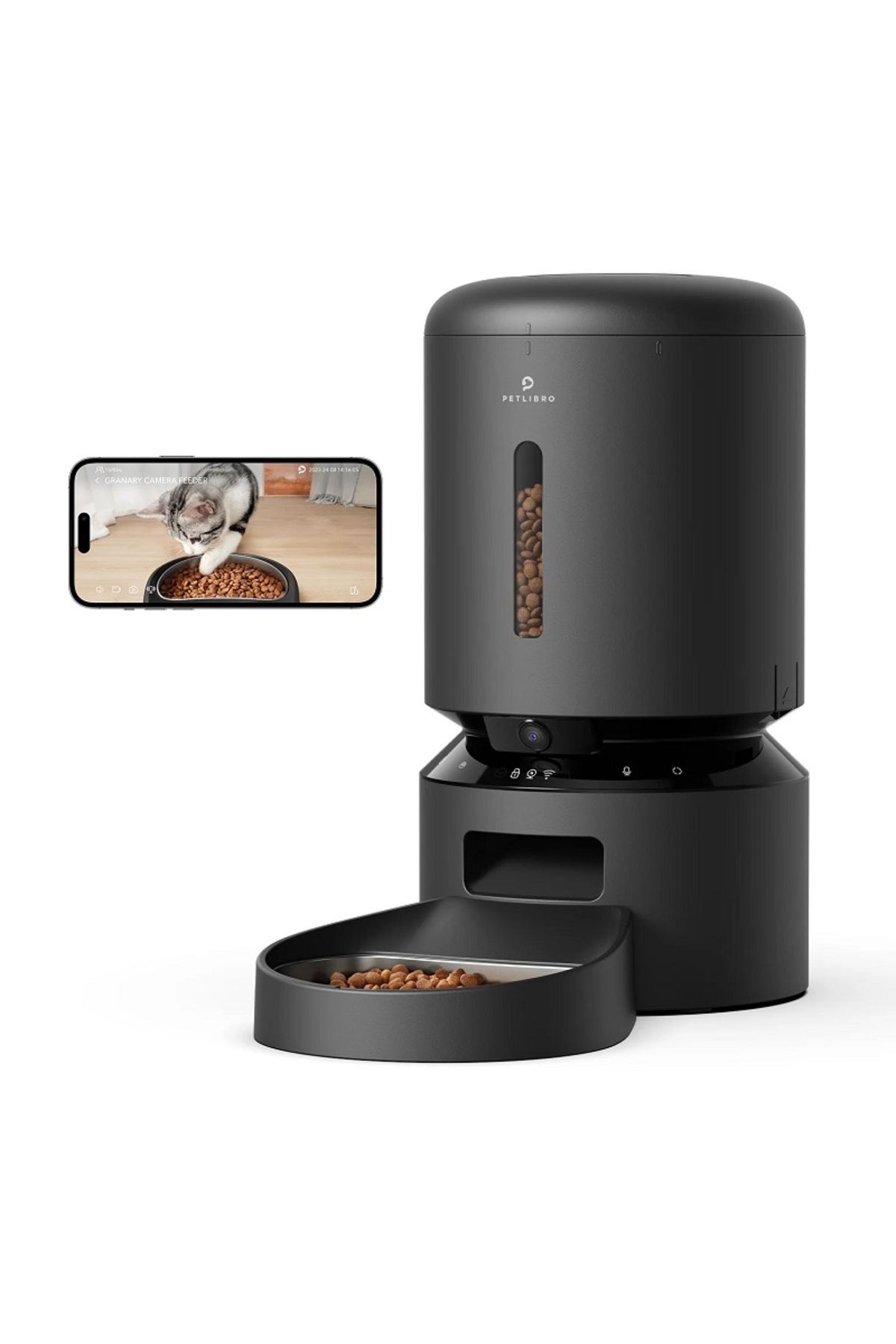 Ucuz Depo Petlibro 5G Wi-Fi 5 lt Siyah Otomatik Mama Kabı PLAF203