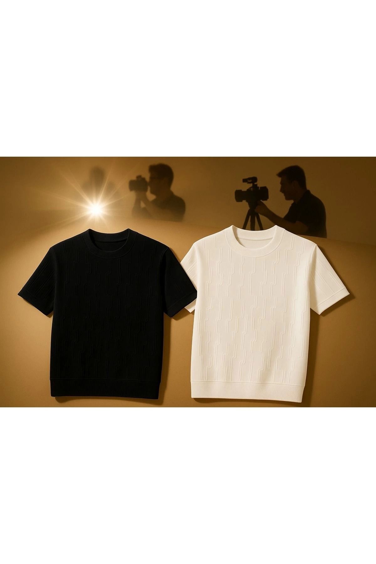 LC Waikiki Çizgili Desenli Modern Tasarım Yazlık Bisiklet Yaka Kısa Kollu Erkek Triko Tişört - T-shirt