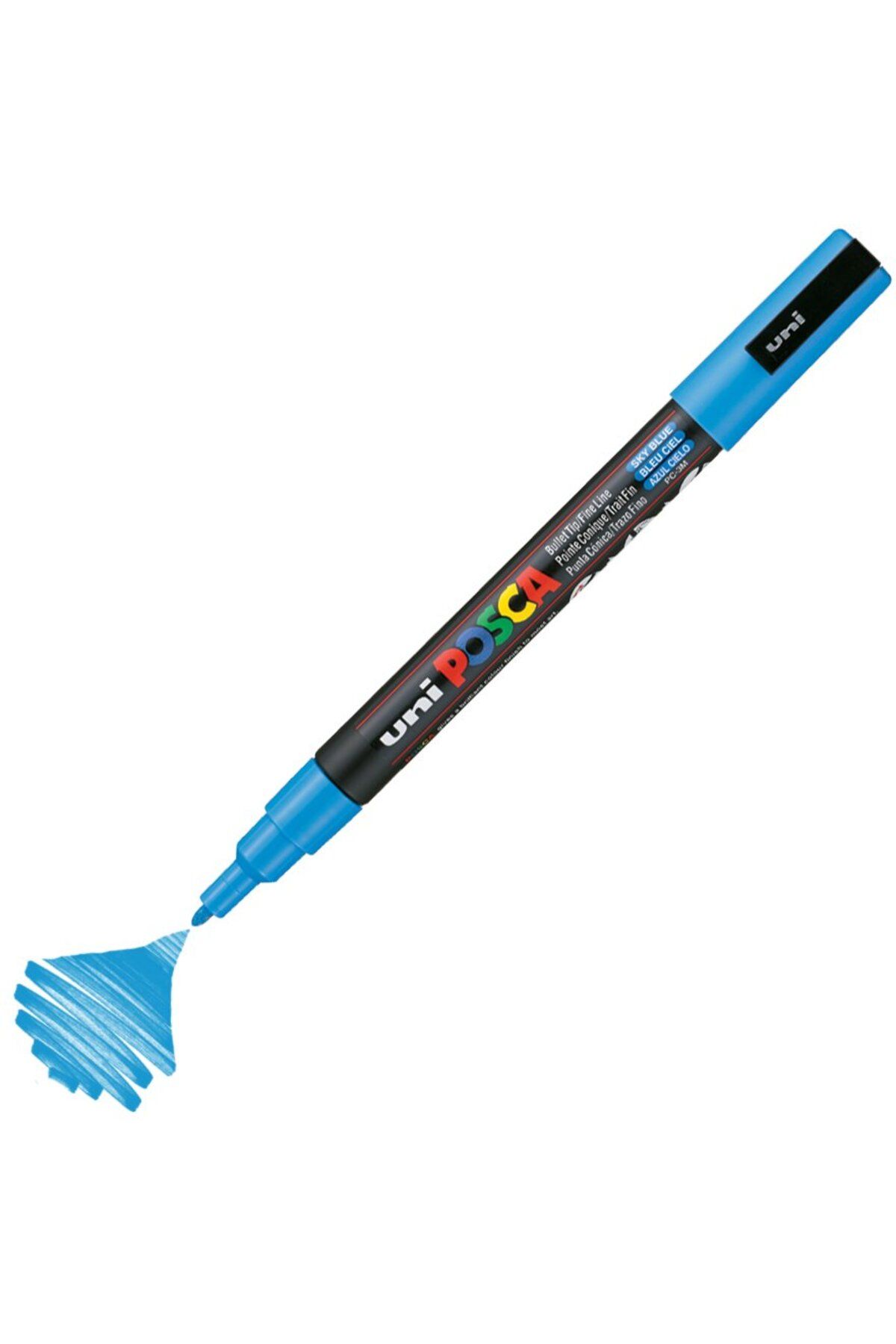 Uni Posca Marker Akrilik Boyama Kalemi PC-3M 0.9-1.3mm Gök Mavisi