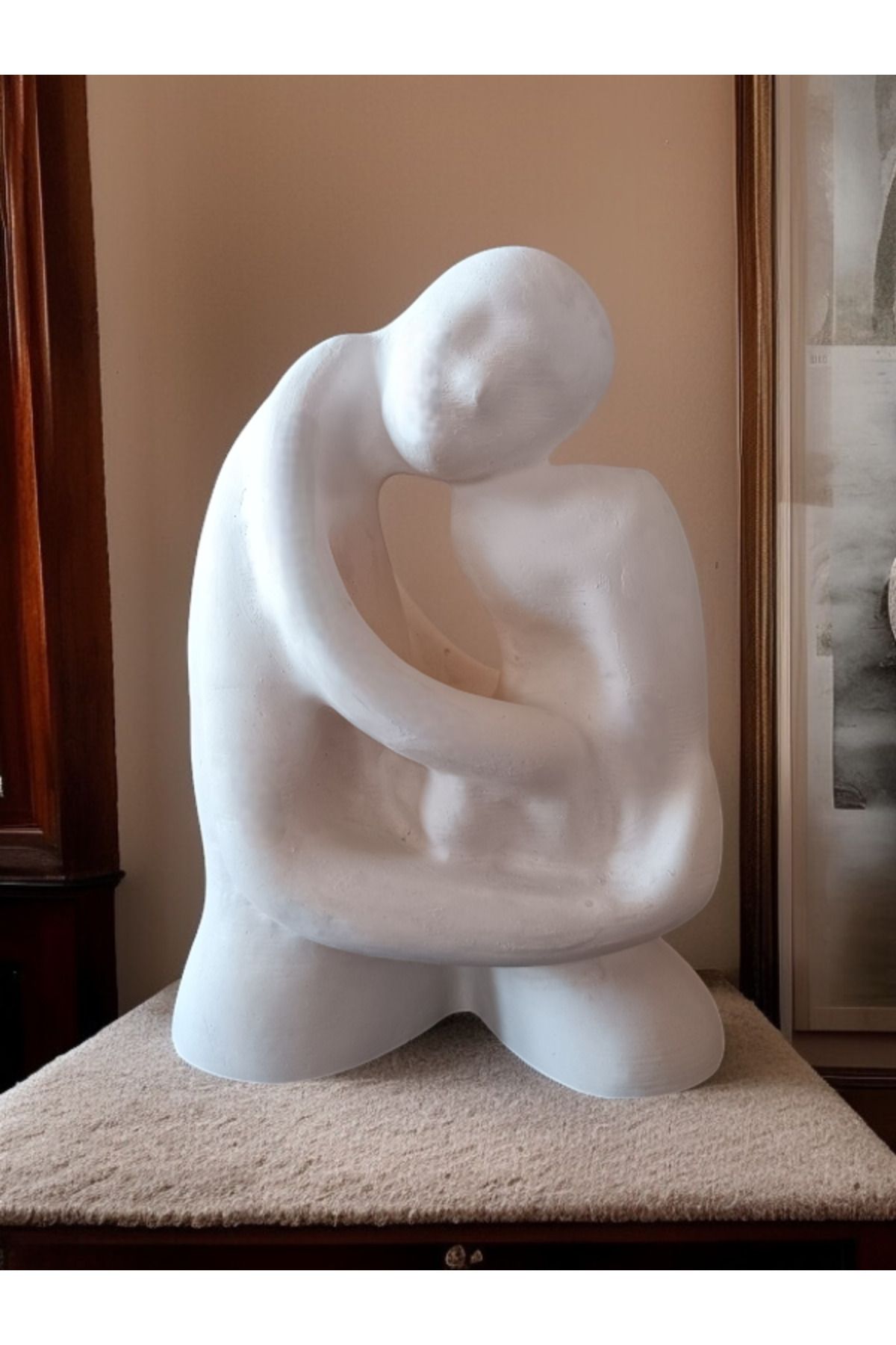 Rowan Sanat Aşıklar Heykeli Kalp El Yapımı Ev Dekoru Sanat Biblo Obje Ev Dekorasyon Ürünü Doğum Günü Hediyesi