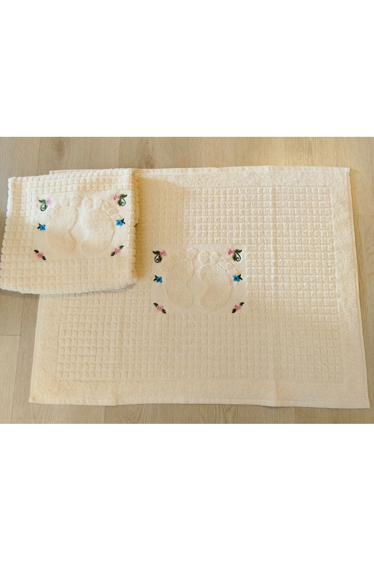 denizli hatırası 50x70 2 li ayak havlusu banyo paspası