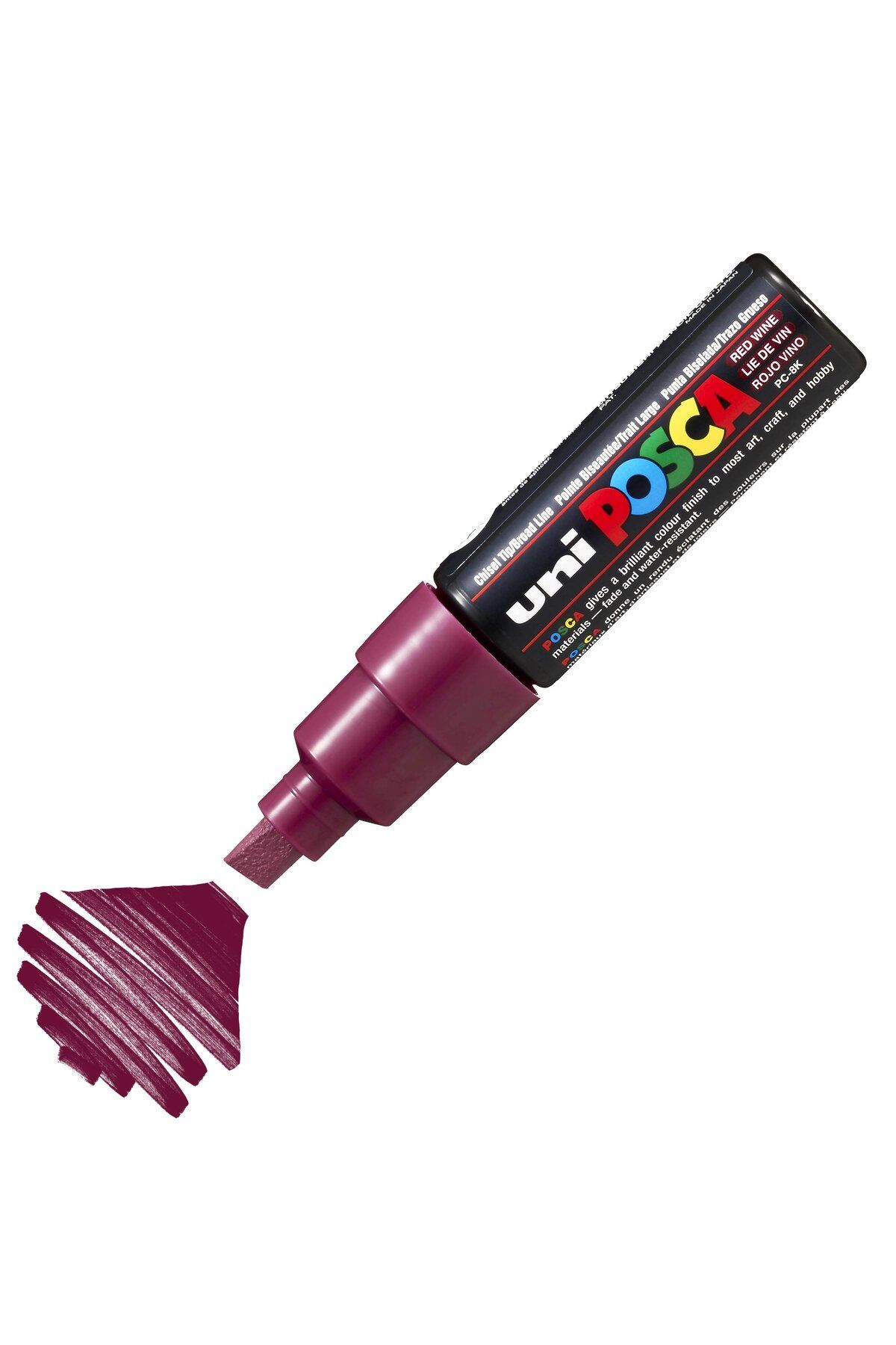 Uni Posca Marker Akrilik Boyama Kalemi Pc-8k Bold 8.0 Mm Kırmızı Şarap