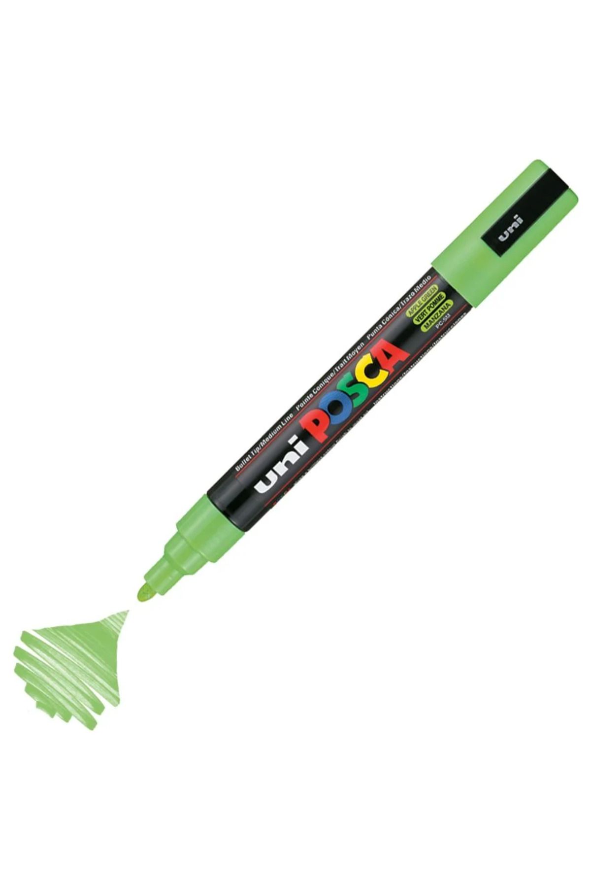 Uni Posca Marker Akrilik Boyama Kalemi PC-5M Medium 1.8-2.5mm Elma Yeşili