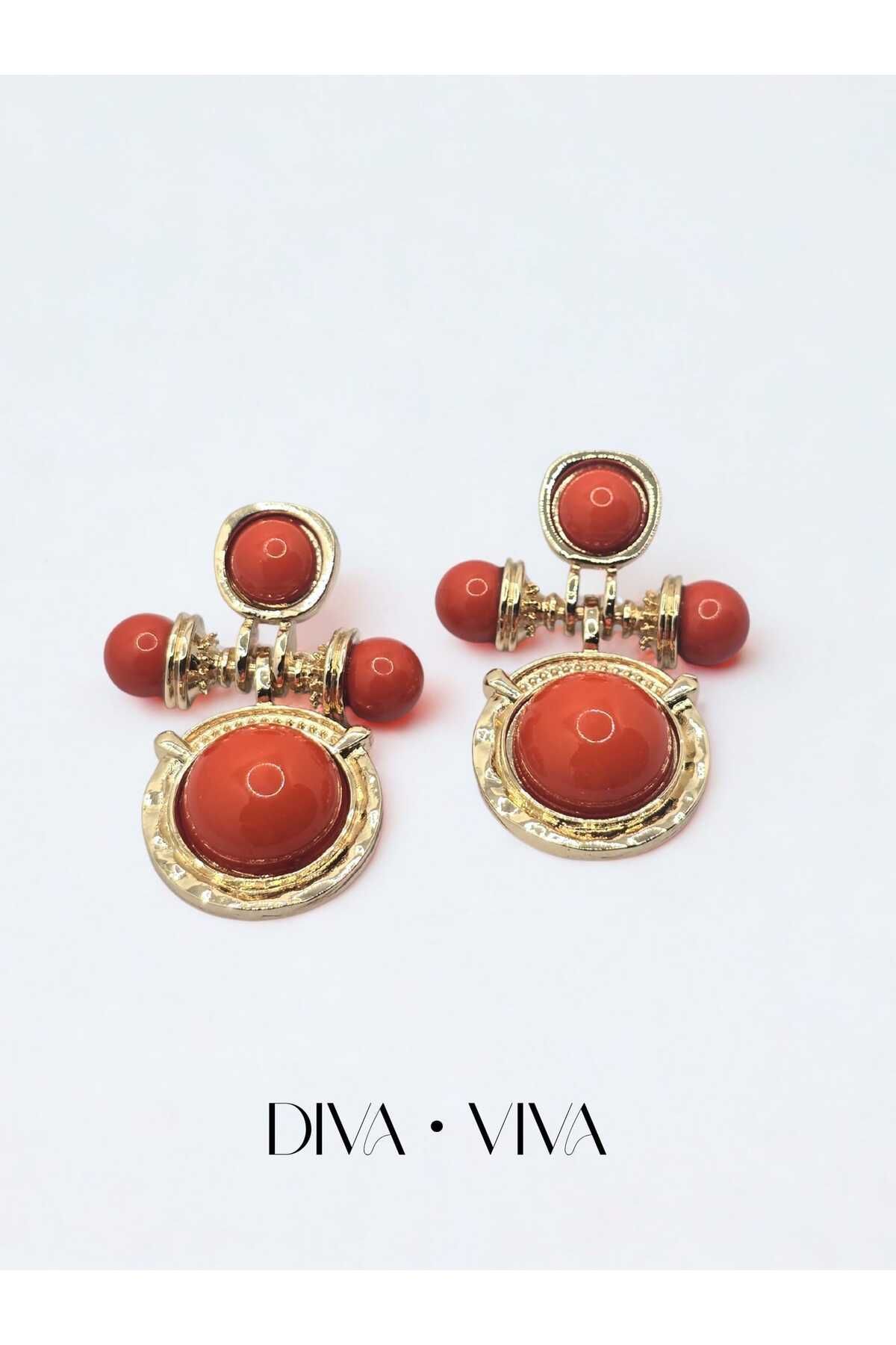 DivaViva Diva Viva - Gala Vintage Kadın Küpe - (KOD-081)